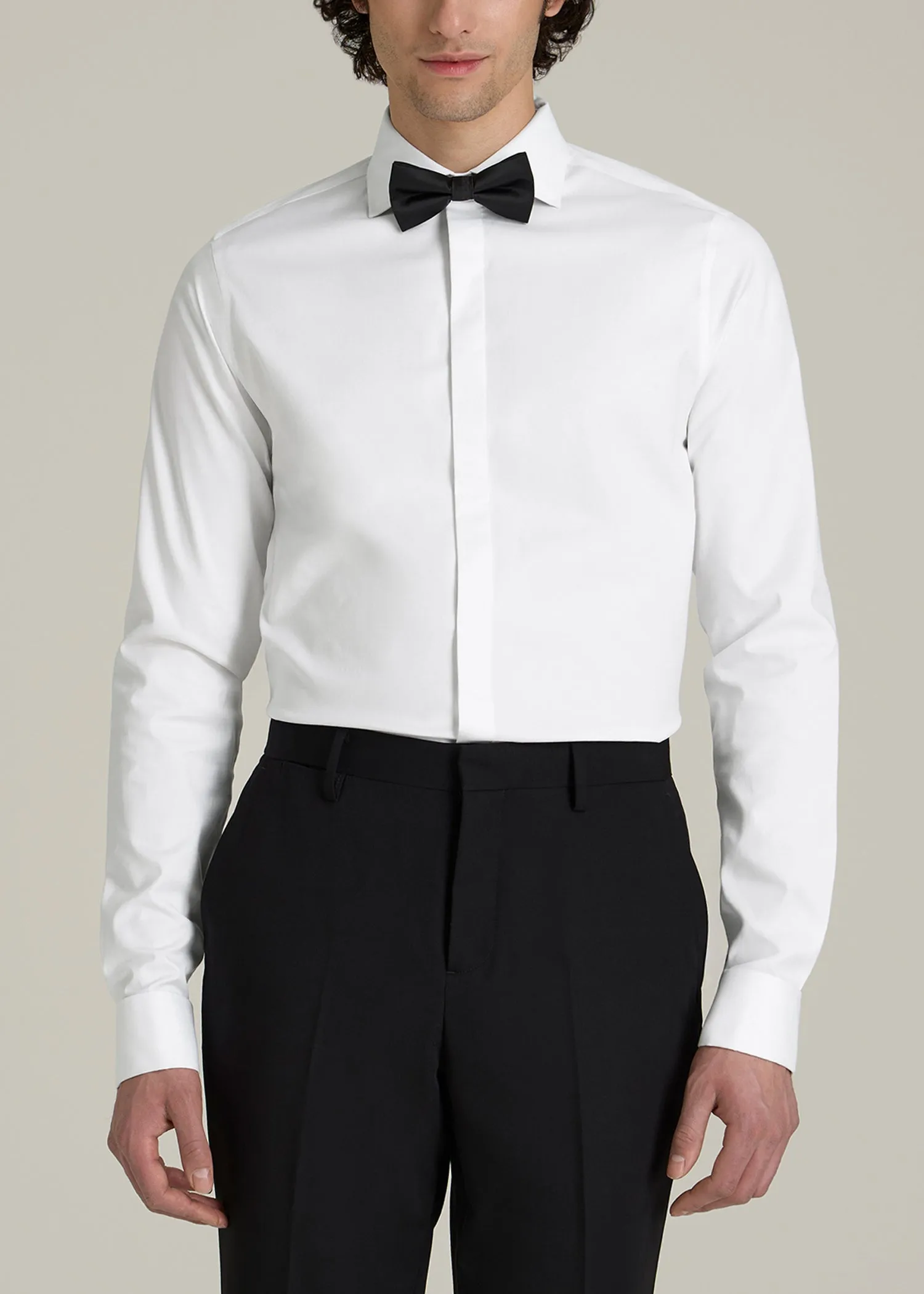 Tuxedo Shirt for Tall Men in White sold by American Tall