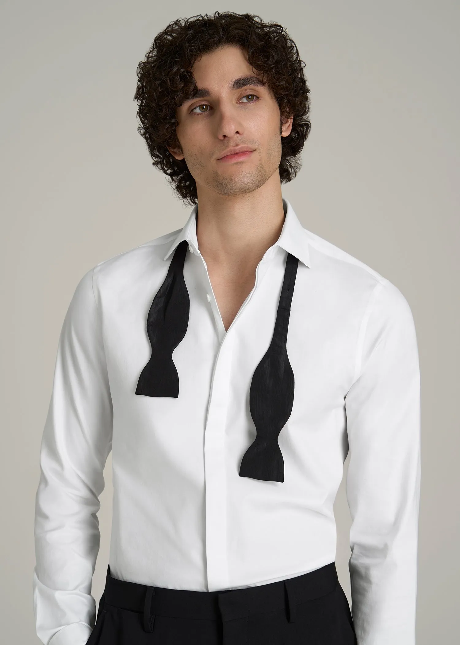Tuxedo Shirt for Tall Men in White sold by American Tall product image thumbnail 5