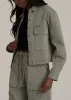 Garment Dyed Utility Shirt for Tall Women in Camper Green sold by American Tall