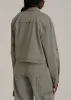 Garment Dyed Utility Shirt for Tall Women in Camper Green sold by American Tall