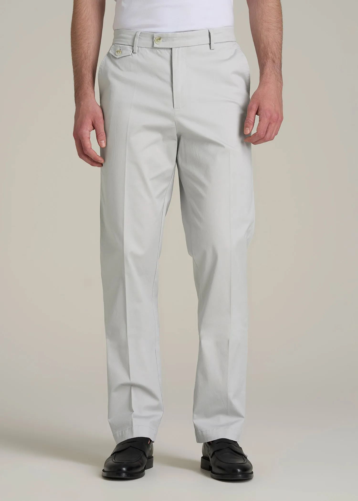 Refined Chinos for Tall Men in Grey Sand sold by American Tall