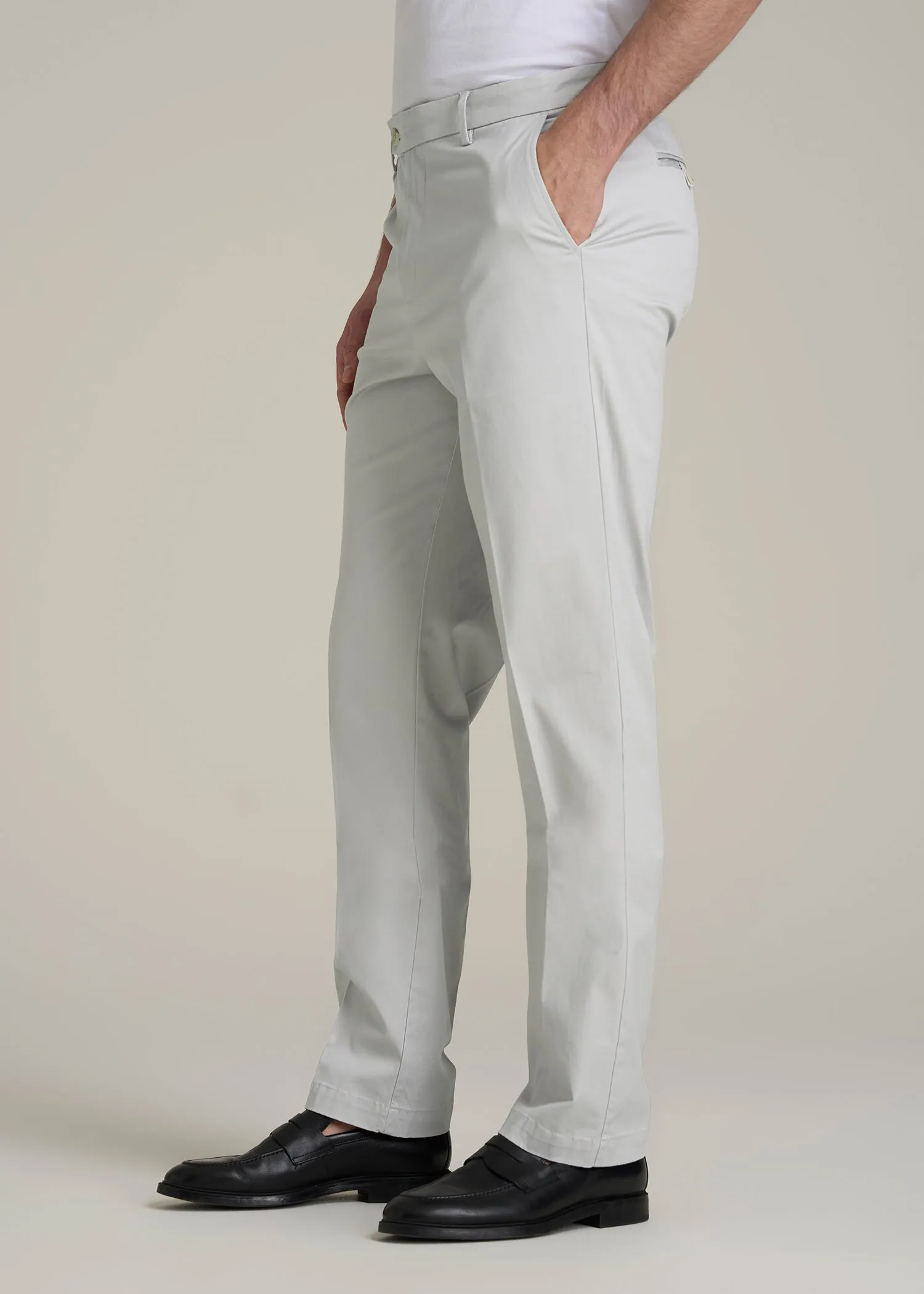 Refined Chinos for Tall Men in Grey Sand sold by American Tall product image thumbnail 3