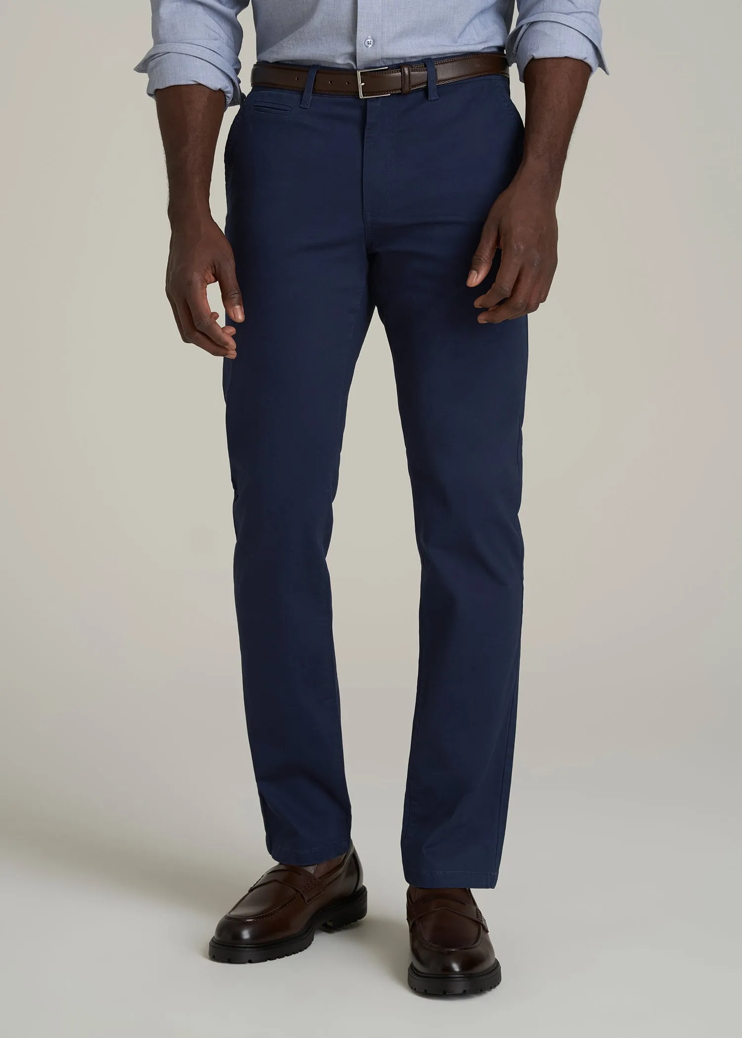 Carman TAPERED Chinos for Tall Men in Regal Blue sold by American Tall