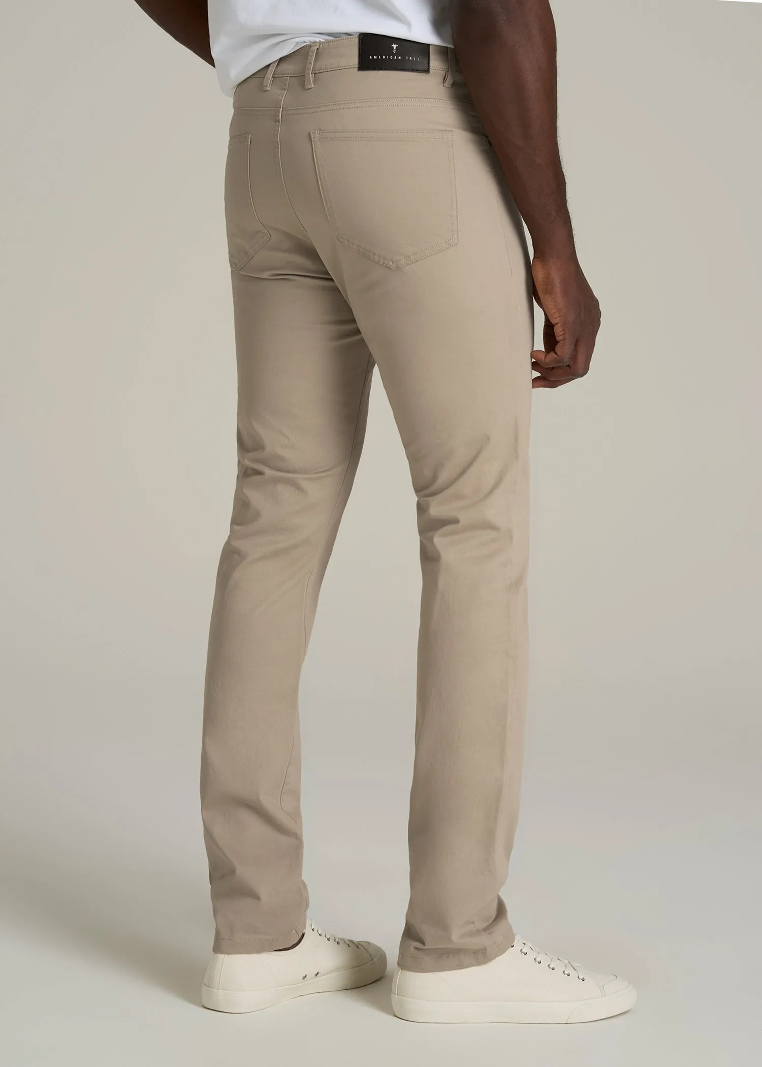 Dylan Slim Fit Five-Pocket Pants For Tall Men in Desert Khaki sold by American Tall product image thumbnail 5
