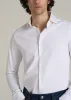 Stretch Jersey Dress Shirt for Tall Men in Optic White sold by American Tall