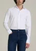 Stretch Jersey Dress Shirt for Tall Men in Optic White sold by American Tall