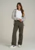 Garment Dyed Parachute Chino Pants for Tall Women in Forest Night sold by American Tall