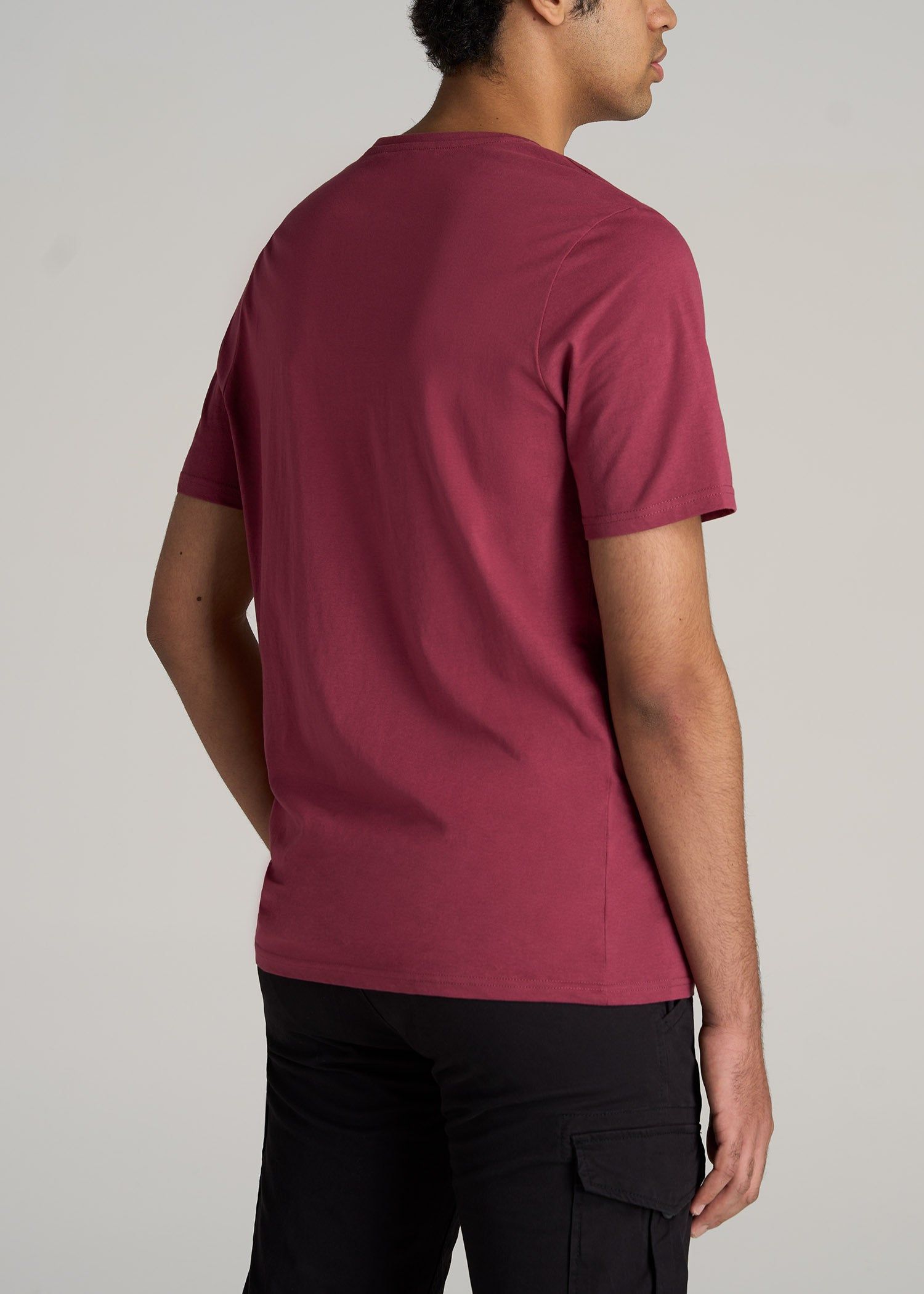 The Everyday REGULAR-FIT Crewneck Tall Men's T-Shirt in Garnet Red sold by American Tall product image thumbnail 5