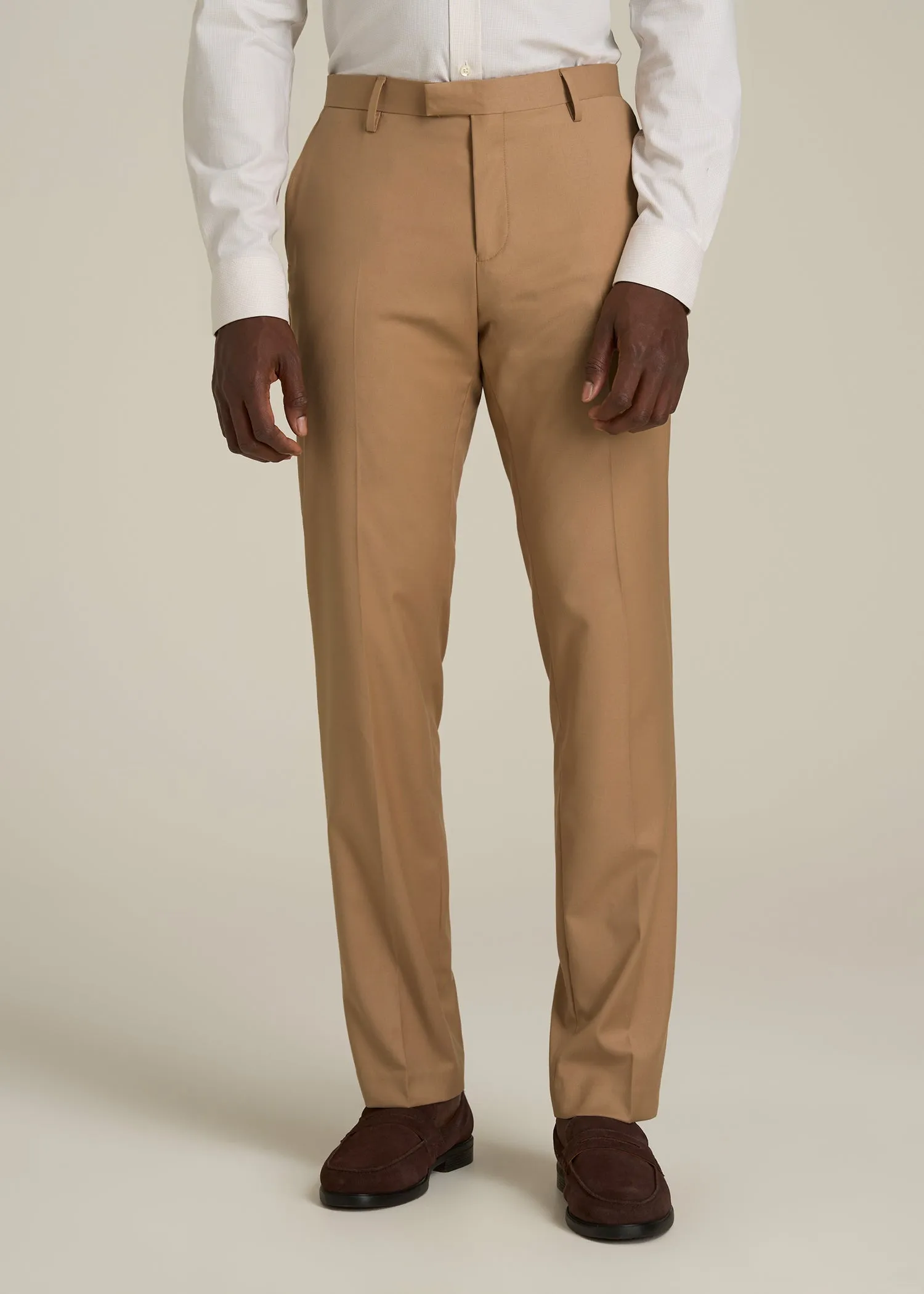 Suit Trousers for Tall Men in Tannin sold by American Tall