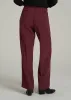 Wide Leg Pleated Dress Pants 2.0 for Tall Women in Tawny Port sold by American Tall