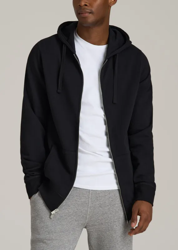 Wearever 2.0 French Terry Full-Zip Hoodie for Tall Men in Black sold by American Tall