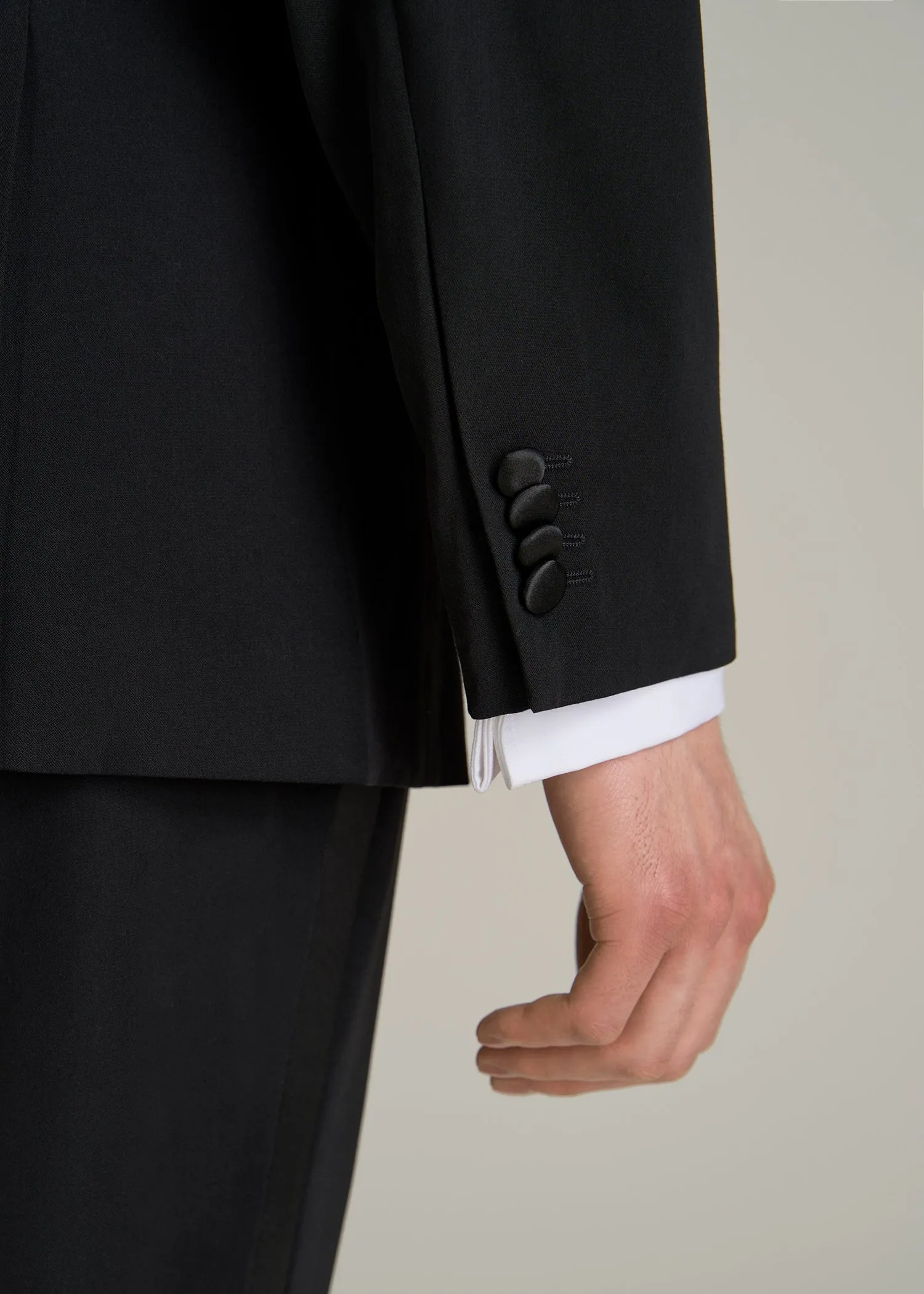 Tuxedo Jacket for Tall Men in Black sold by American Tall product image thumbnail 3