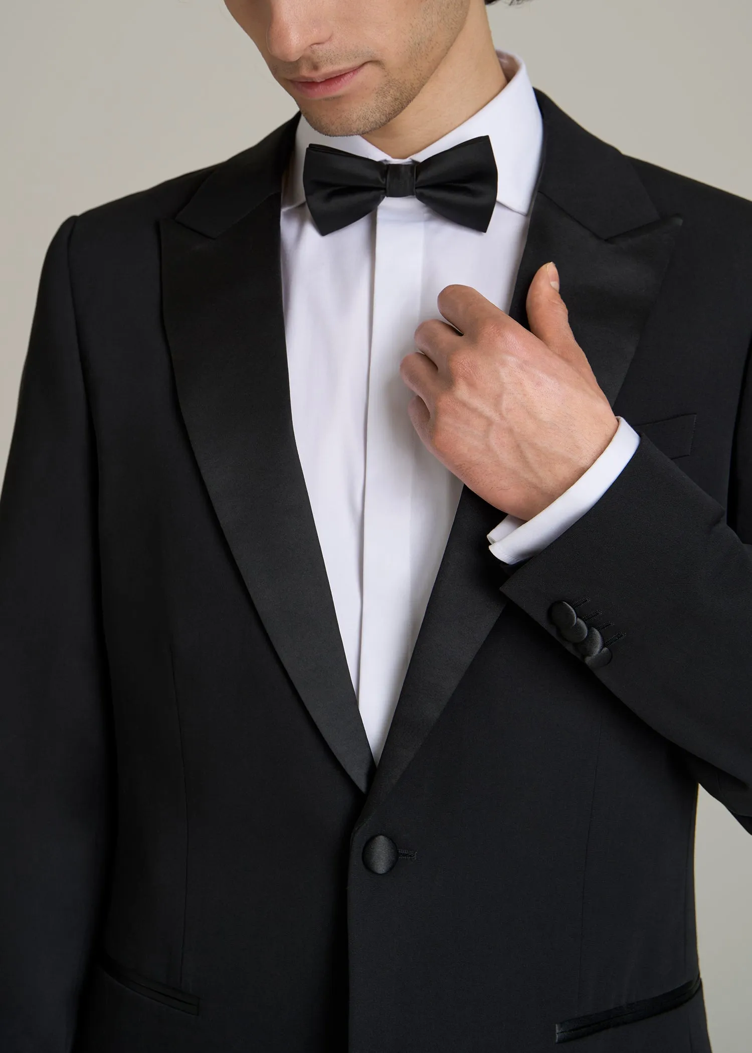 Tuxedo Jacket for Tall Men in Black sold by American Tall product image thumbnail 2