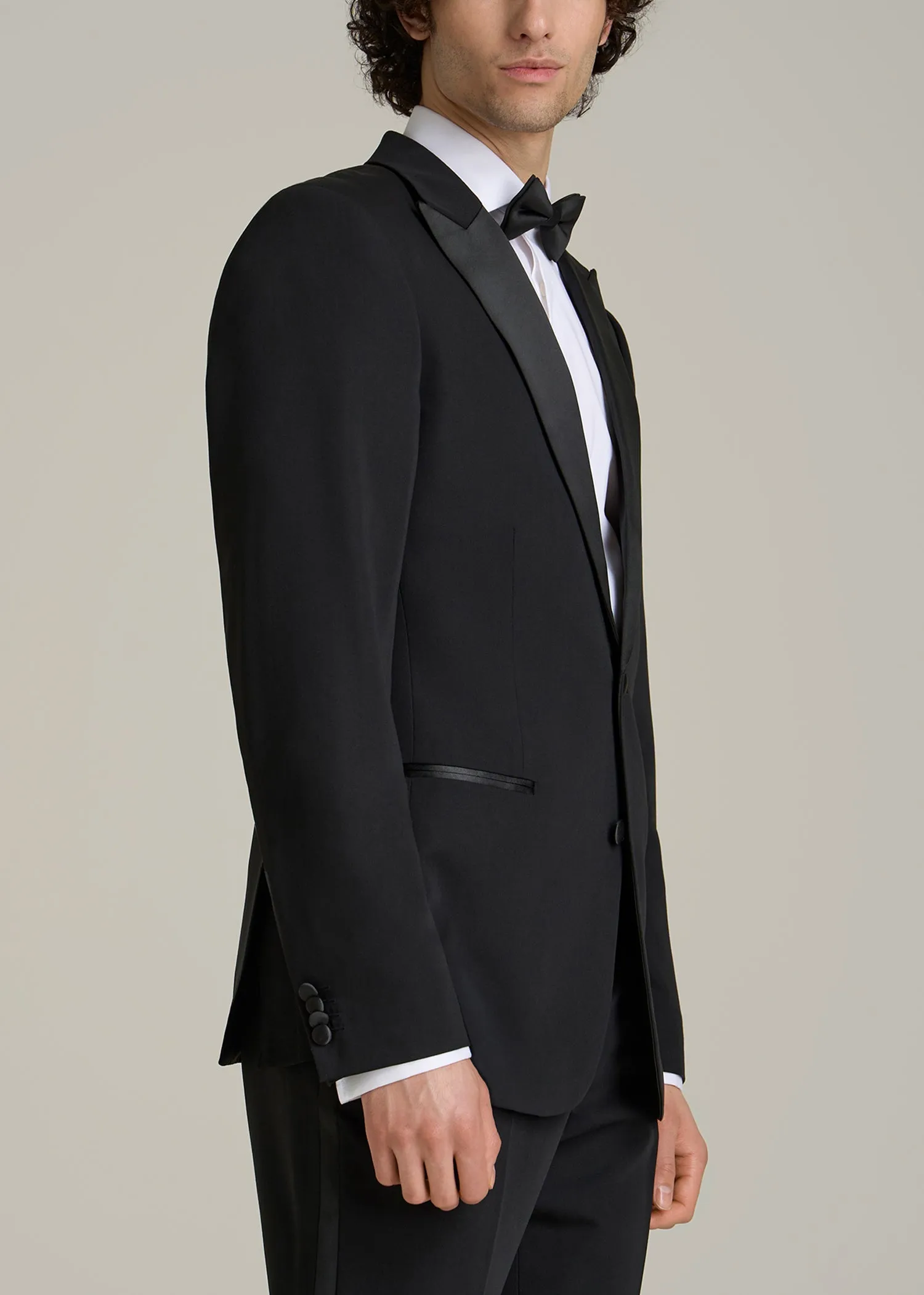 Tuxedo Jacket for Tall Men in Black sold by American Tall product image thumbnail 4