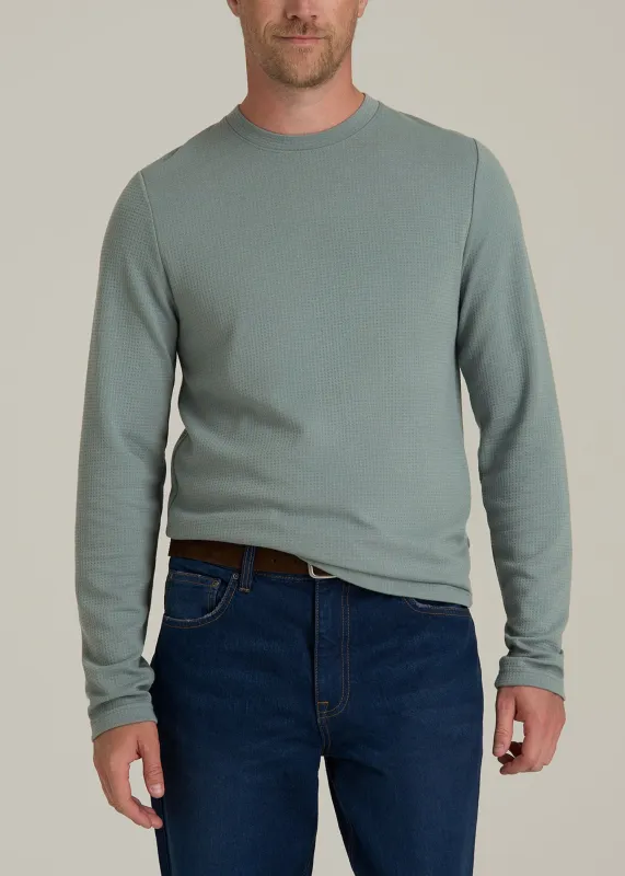 Cloud Knit Waffle Long Sleeve in Trooper sold by American Tall