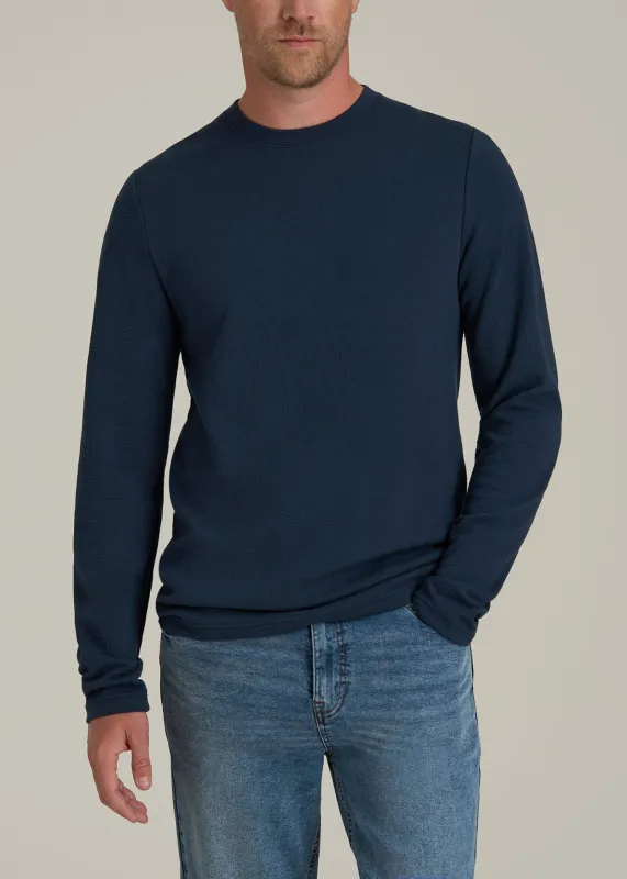 Cloud Knit Waffle Long Sleeve in Navy Blue sold by American Tall