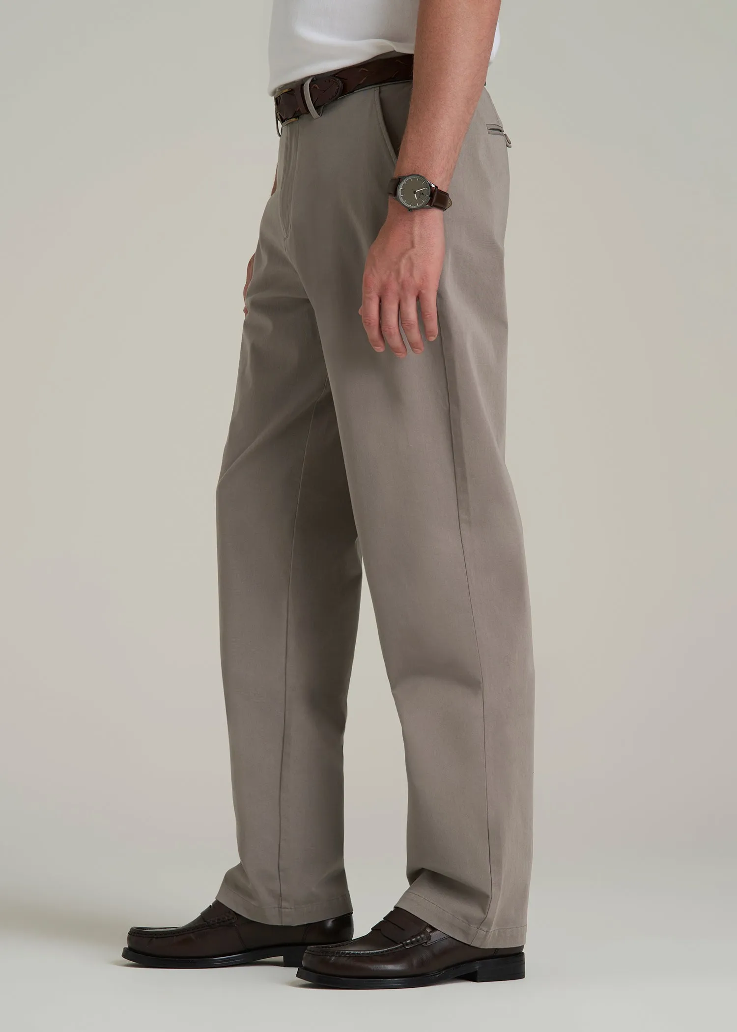 4 Way Stretch Commuter RELAXED Chino Pants for Tall Men in Portobello sold by American Tall product image thumbnail 3