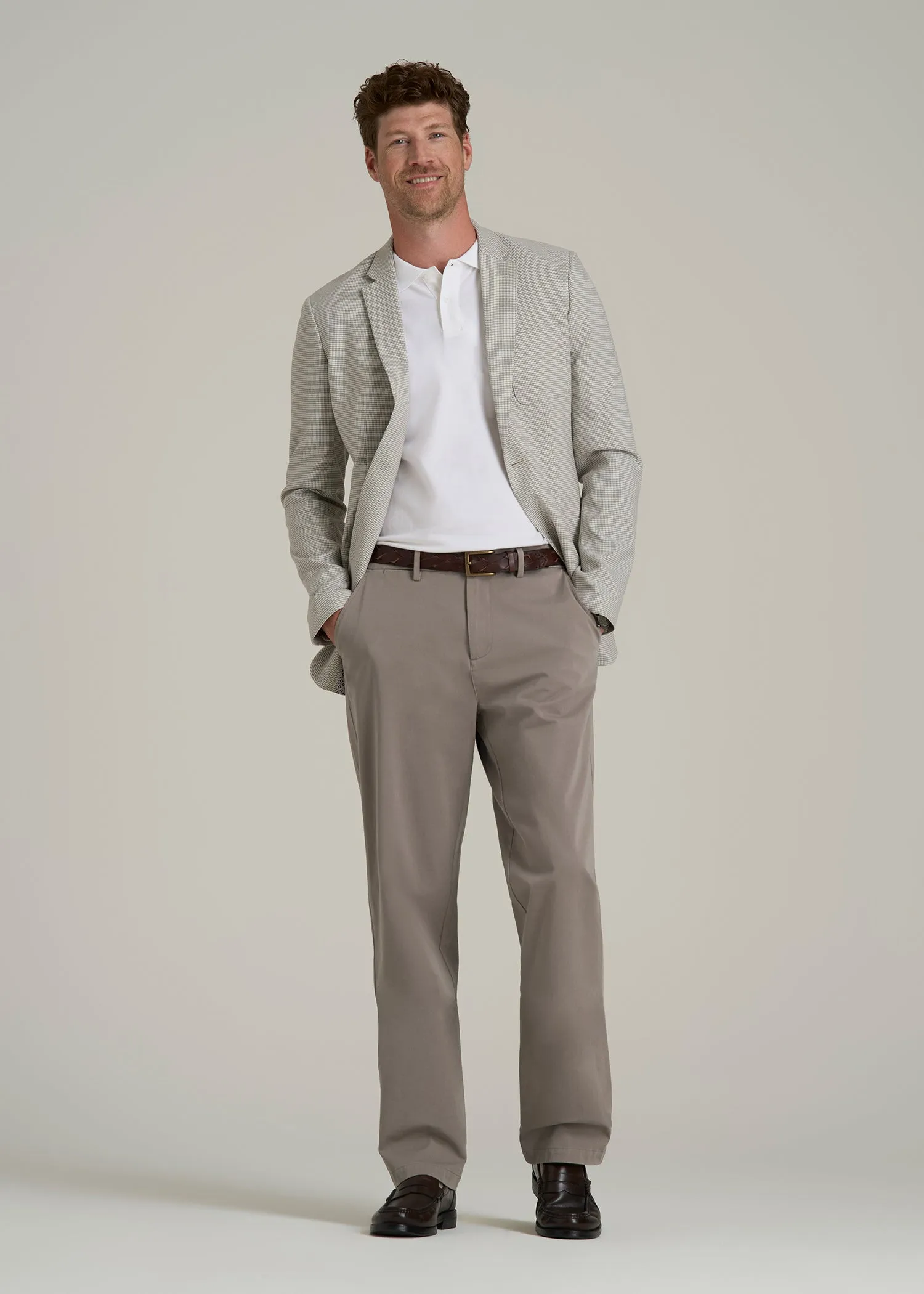 4 Way Stretch Commuter RELAXED Chino Pants for Tall Men in Portobello sold by American Tall product image thumbnail 4