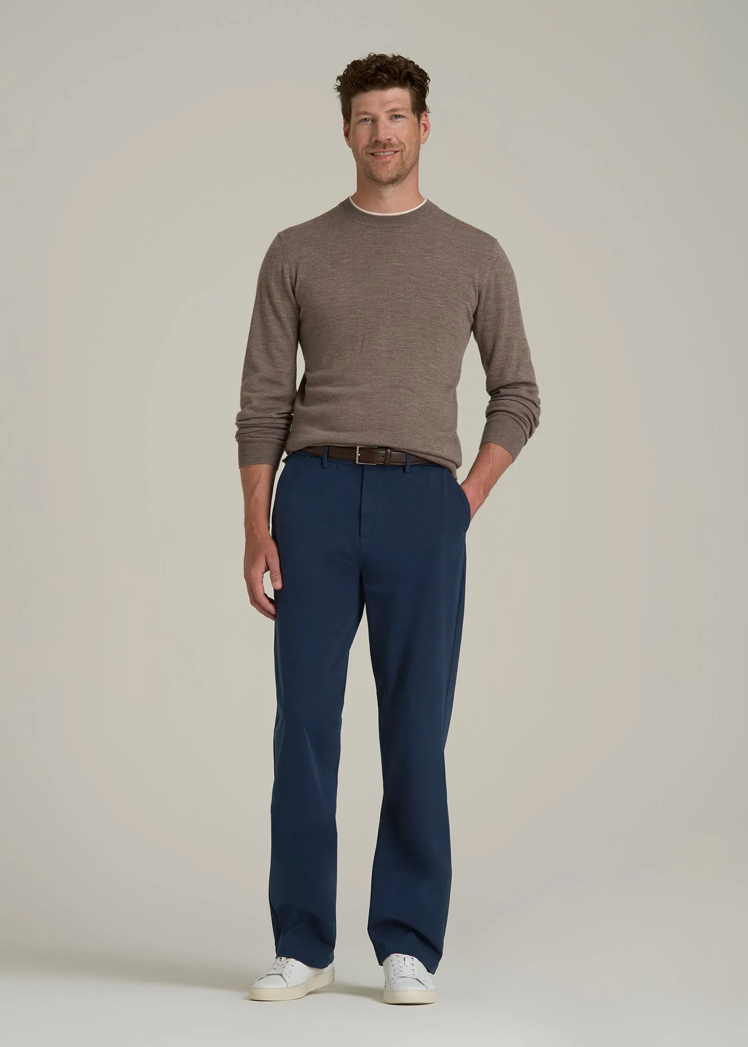 4 Way Stretch Commuter RELAXED Chino Pants for Tall Men in Navy Blue sold by American Tall product image thumbnail 4