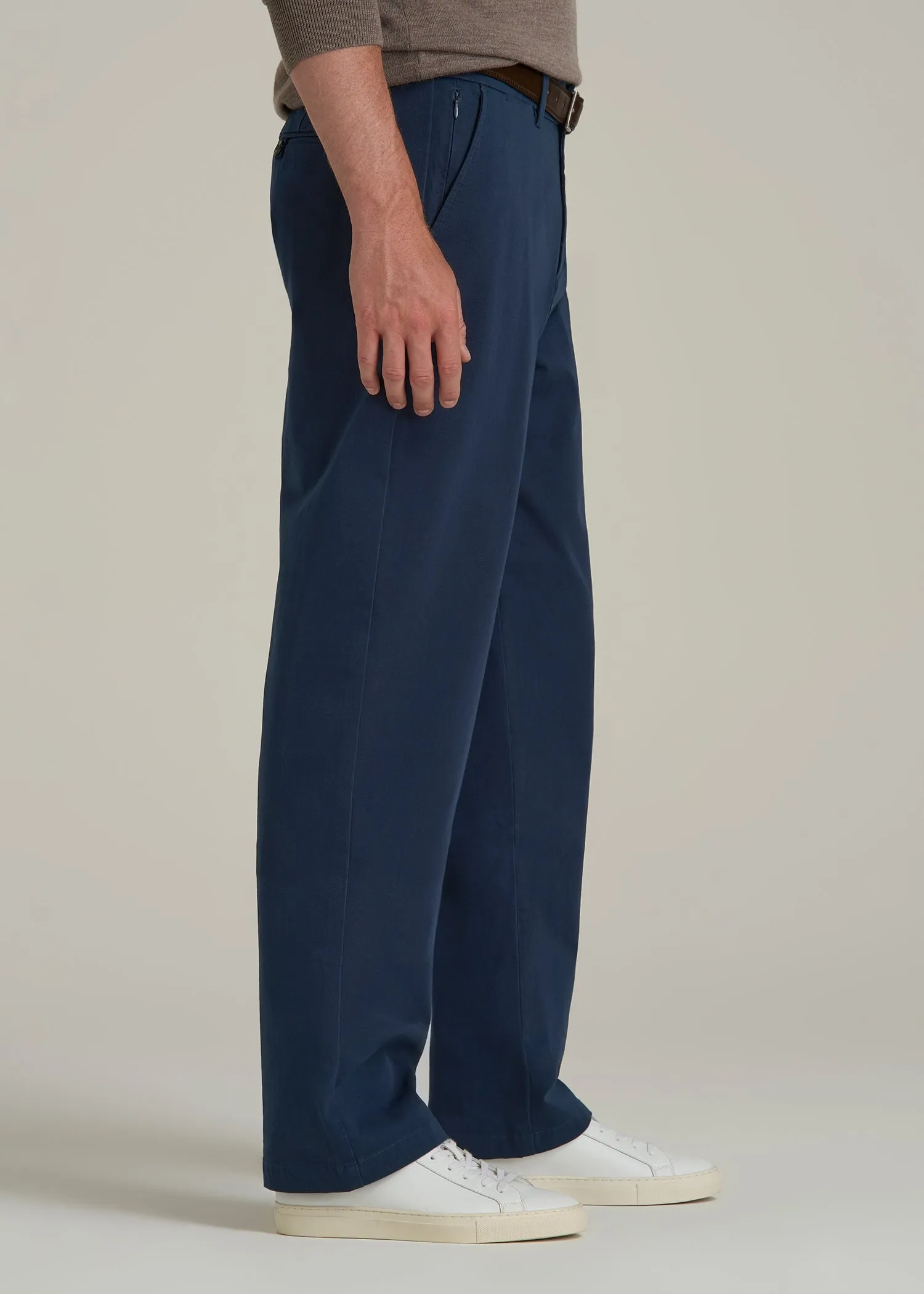 4 Way Stretch Commuter RELAXED Chino Pants for Tall Men in Navy Blue sold by American Tall product image thumbnail 3