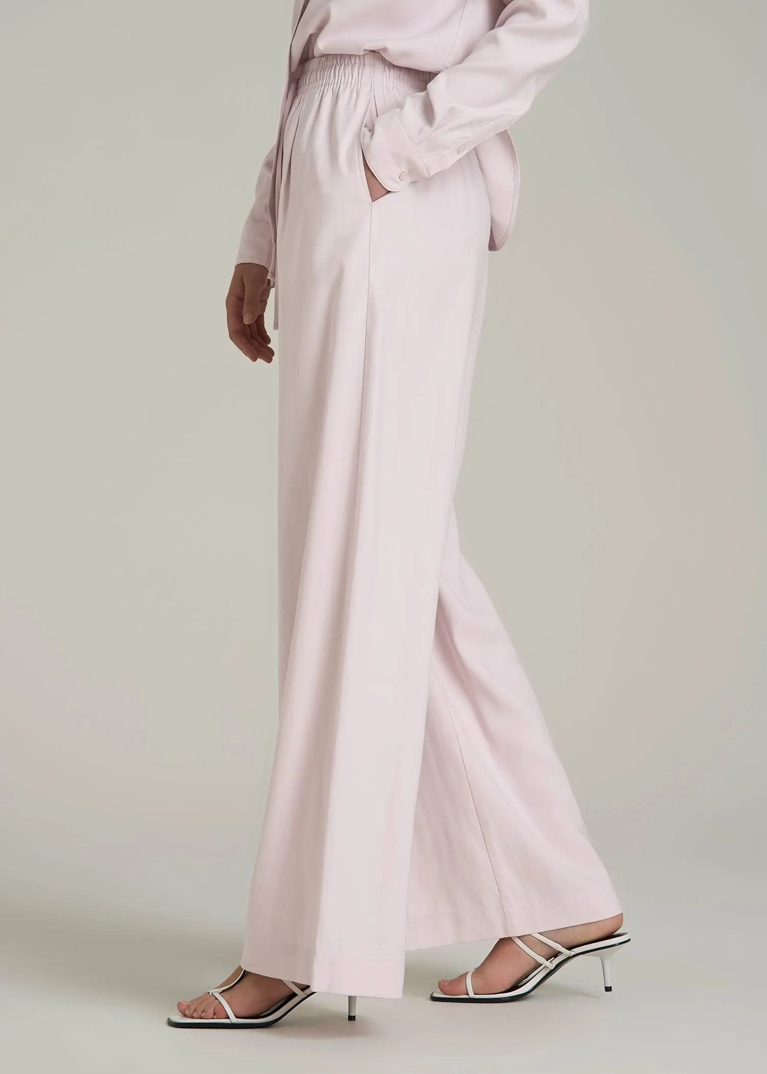 Relaxed Pull-On Pants for Tall Women in Grey Lilac sold by American Tall product image thumbnail 3