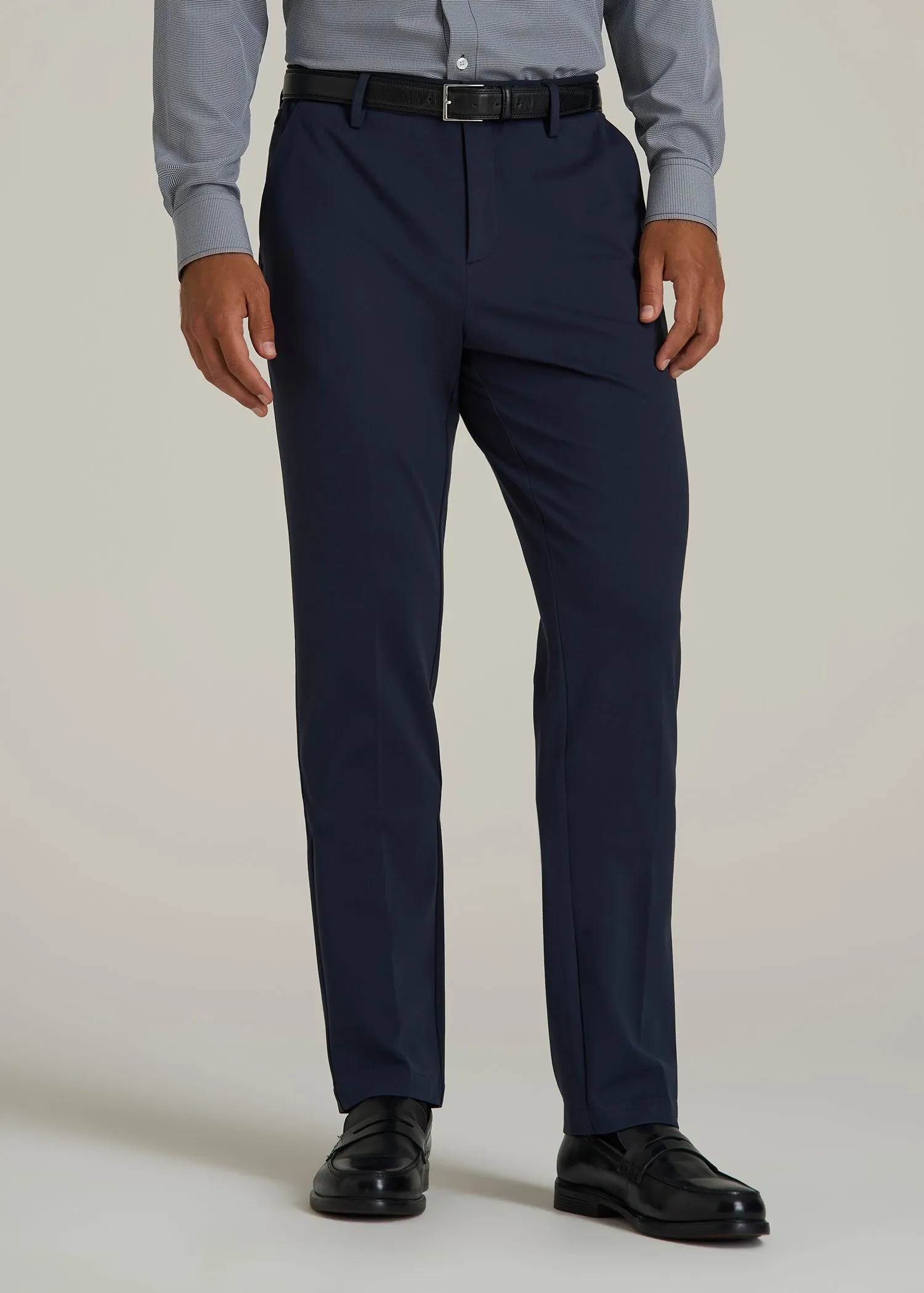 Flex Tech Suit Pants for Tall Men in Navy sold by American Tall