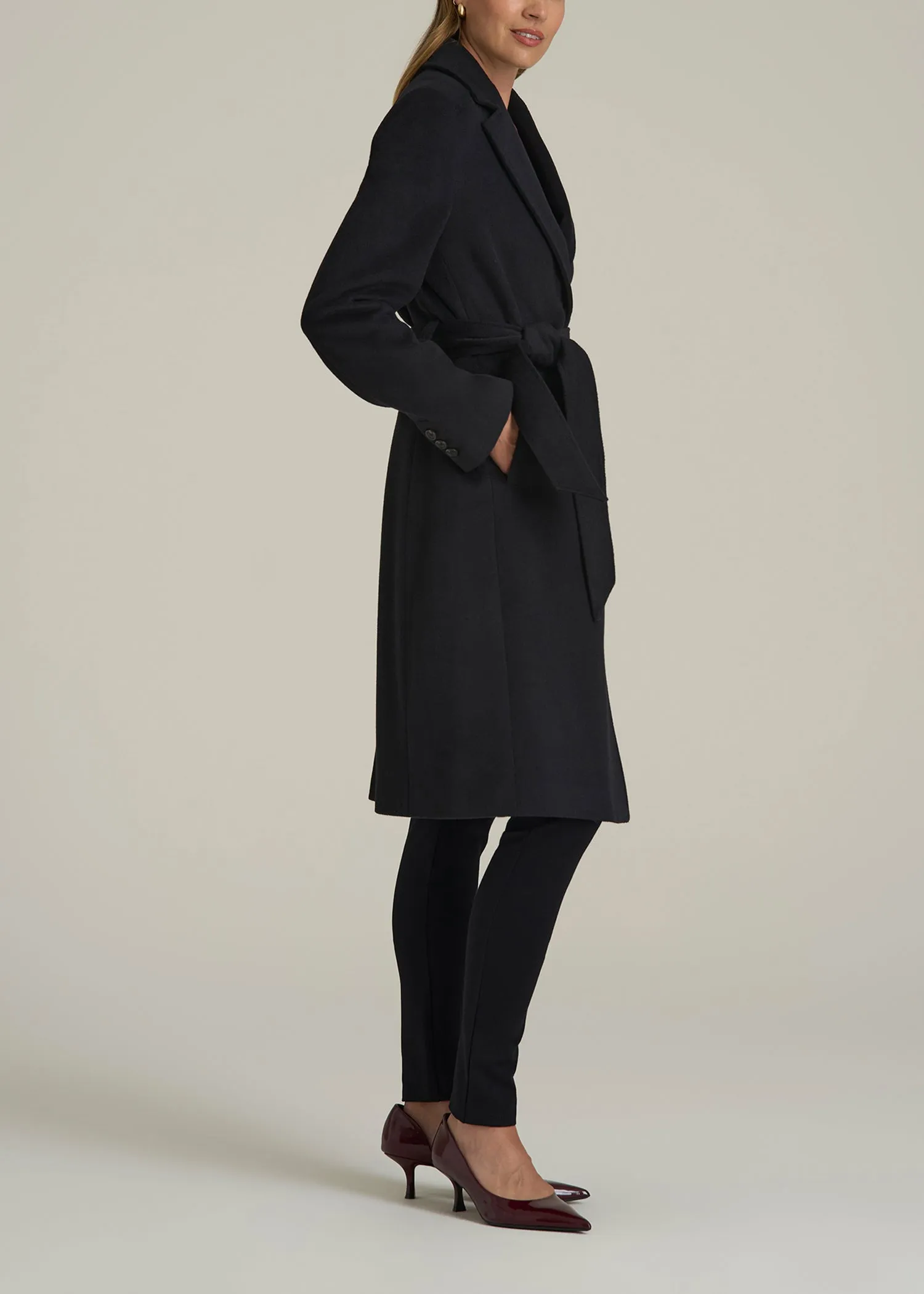 Wool Coat for Tall Women in Black sold by American Tall product image thumbnail 3