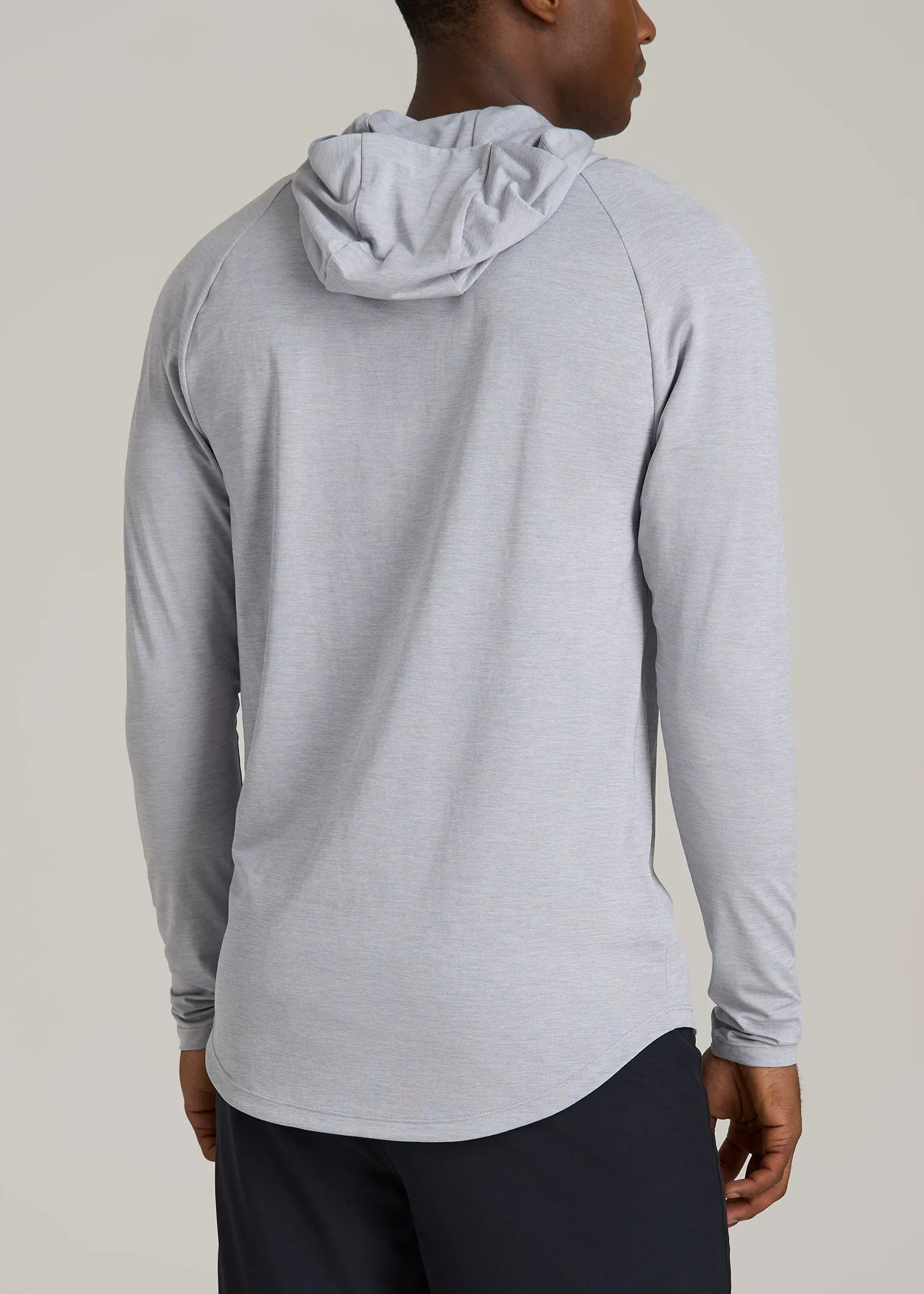 A.T. Performance Training Hoodie for Tall Men in Light Silver sold by American Tall product image thumbnail 5