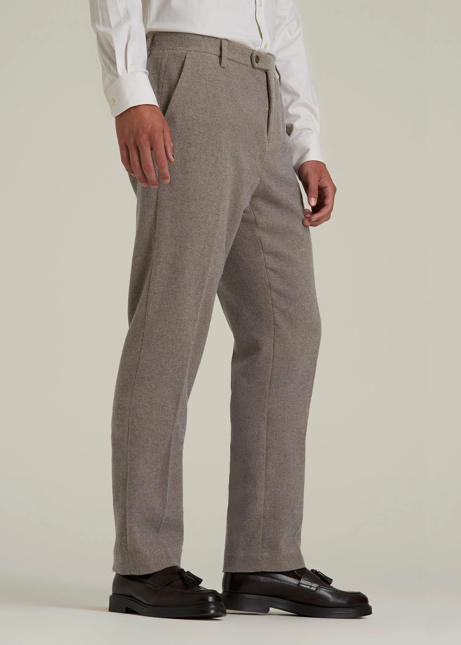 Wool Blend Dress Pants for Tall Men in Taupe Mix sold by American Tall product image thumbnail 3