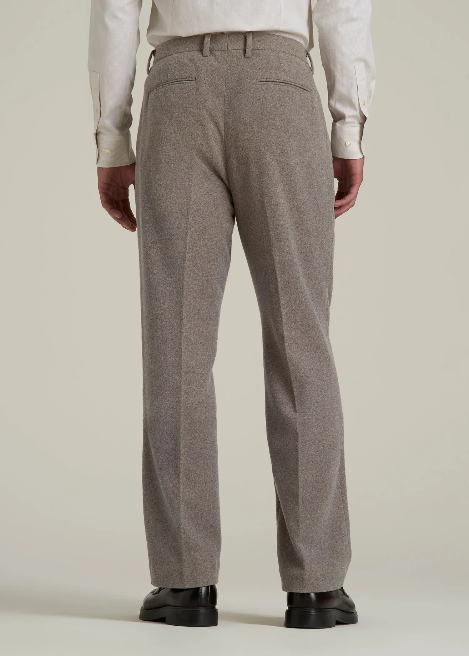 Wool Blend Dress Pants for Tall Men in Taupe Mix sold by American Tall product image thumbnail 5
