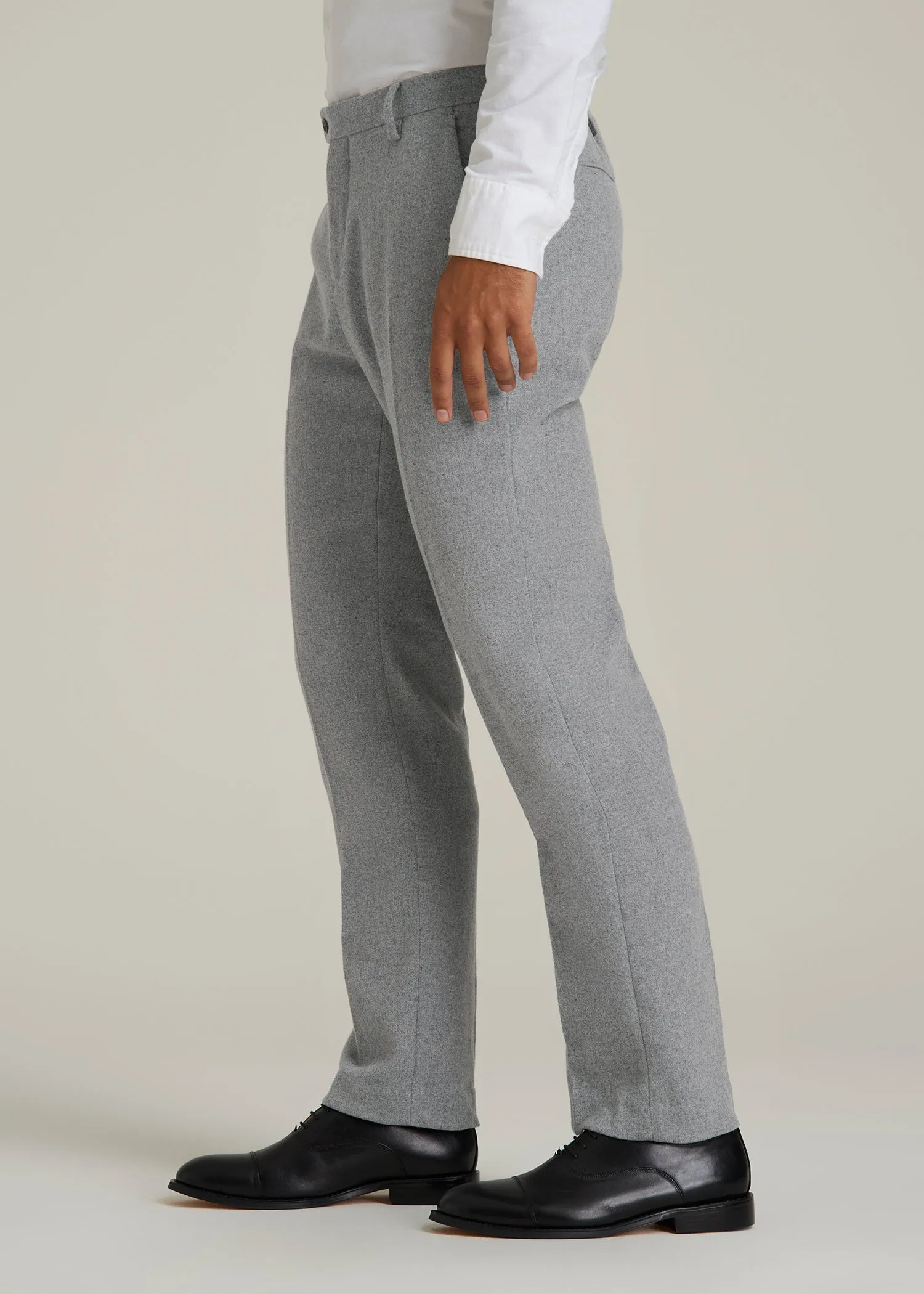 Wool Blend Dress Pants for Tall Men in Tin Grey Mix sold by American Tall product image thumbnail 3