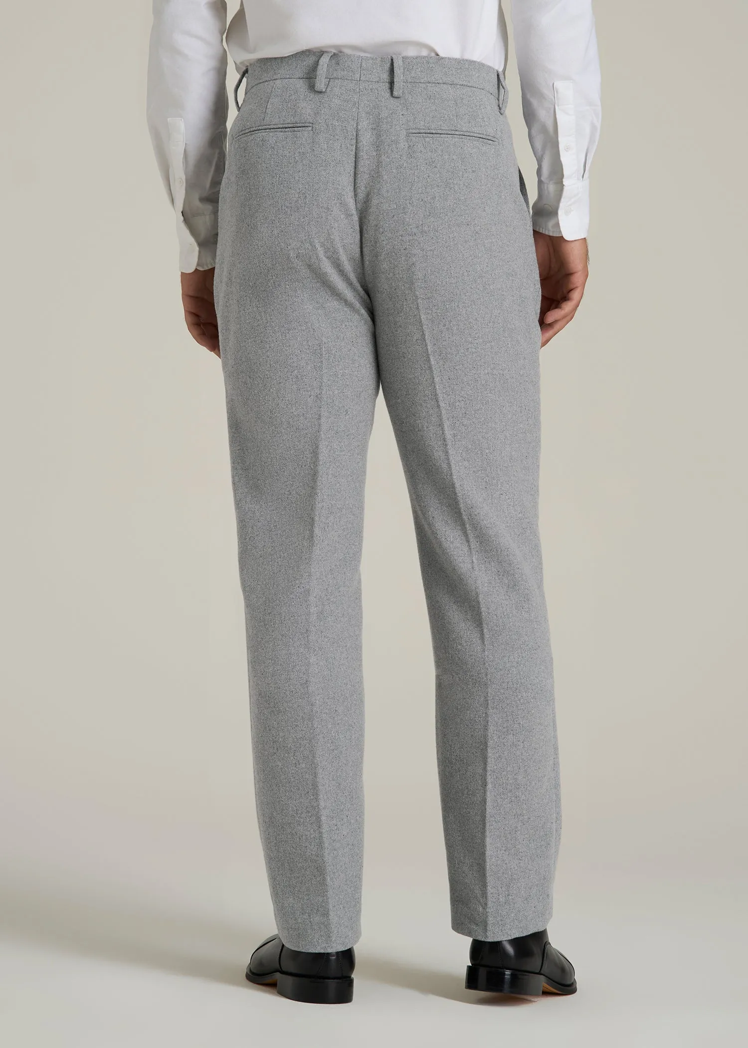 Wool Blend Dress Pants for Tall Men in Tin Grey Mix sold by American Tall product image thumbnail 5