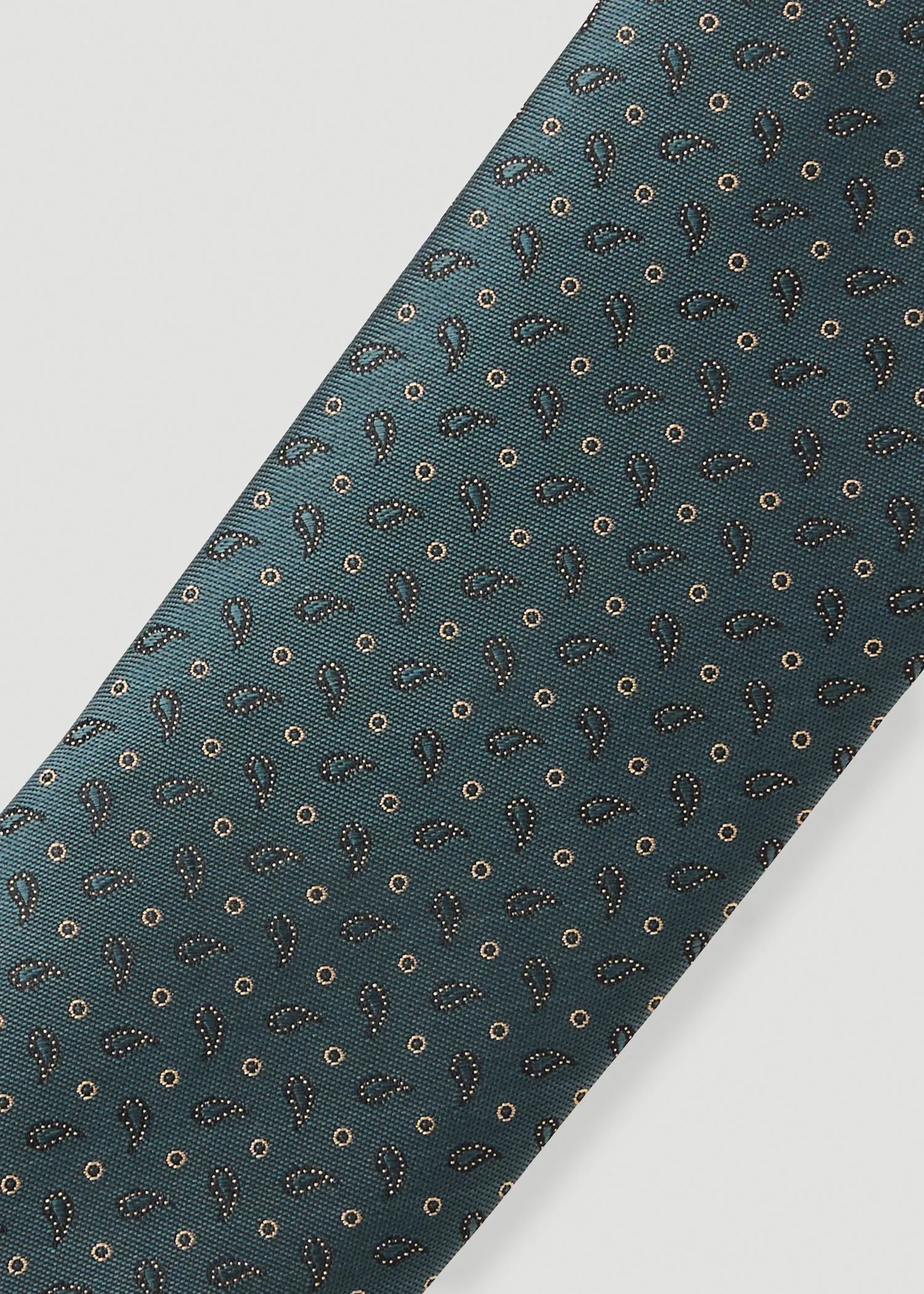 Dress Ties for Tall Men in Midnight Green Micro Paisley sold by American Tall product image thumbnail 2