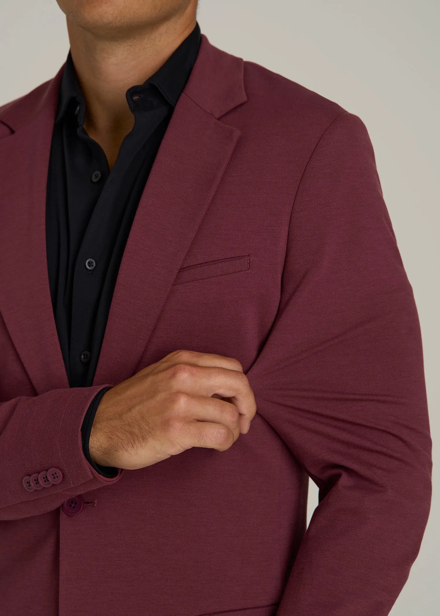 Flex Tech Suit Jacket for Tall Men in Tawny Port Nailhead sold by American Tall product image thumbnail 2