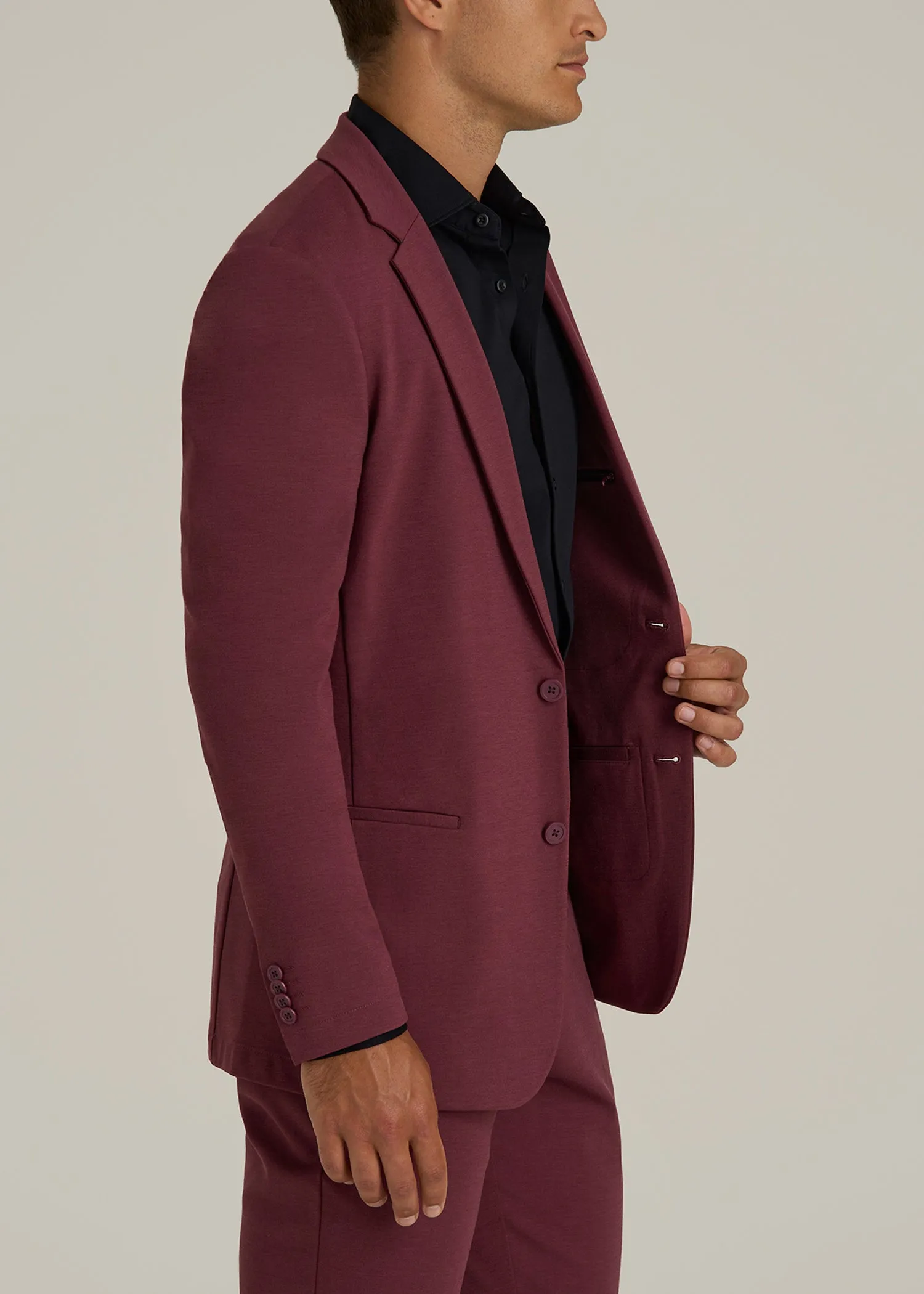 Flex Tech Suit Jacket for Tall Men in Tawny Port Nailhead sold by American Tall product image thumbnail 3