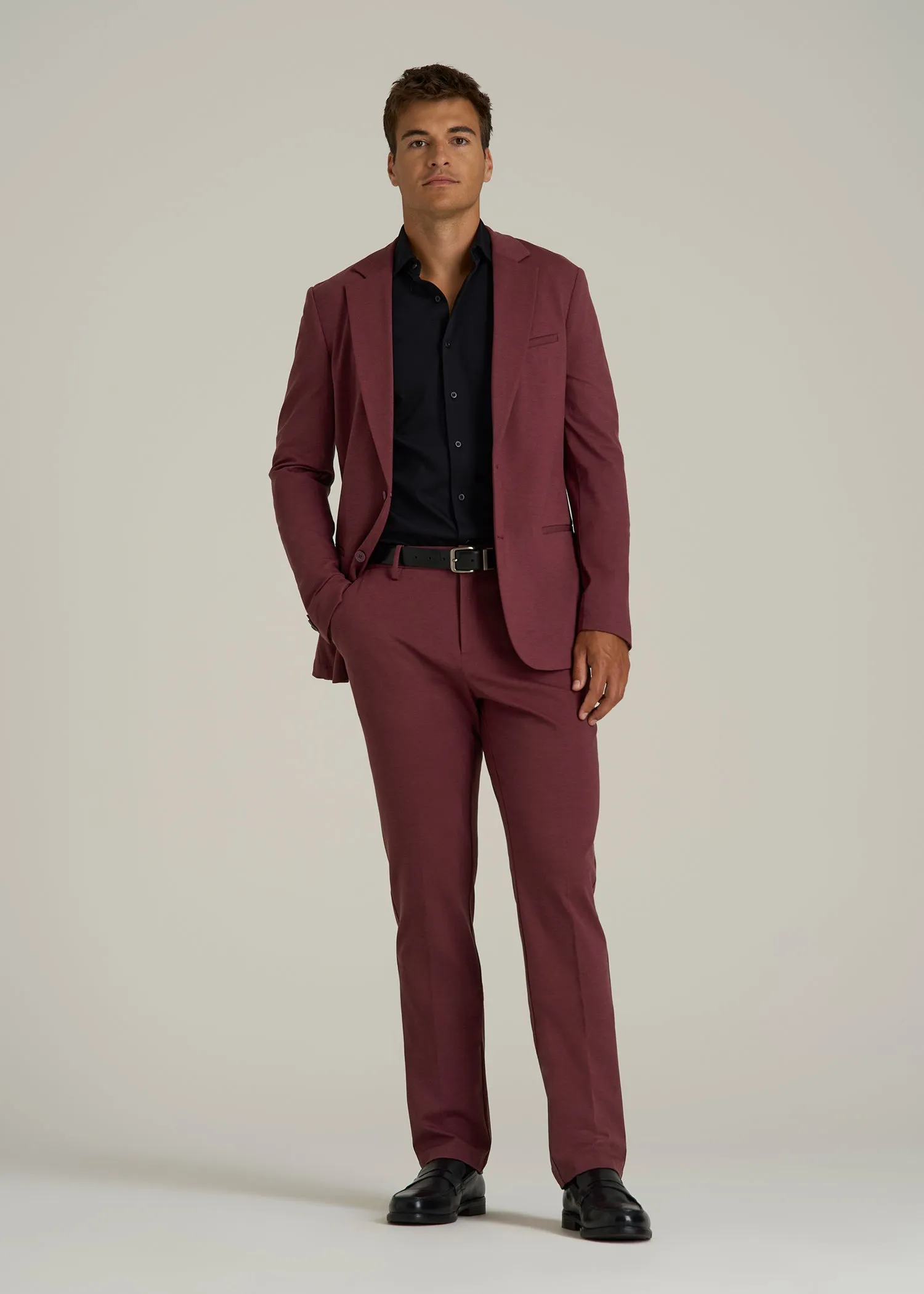 Flex Tech Suit Pants for Tall Men in Tawny Port Nailhead sold by American Tall product image thumbnail 4
