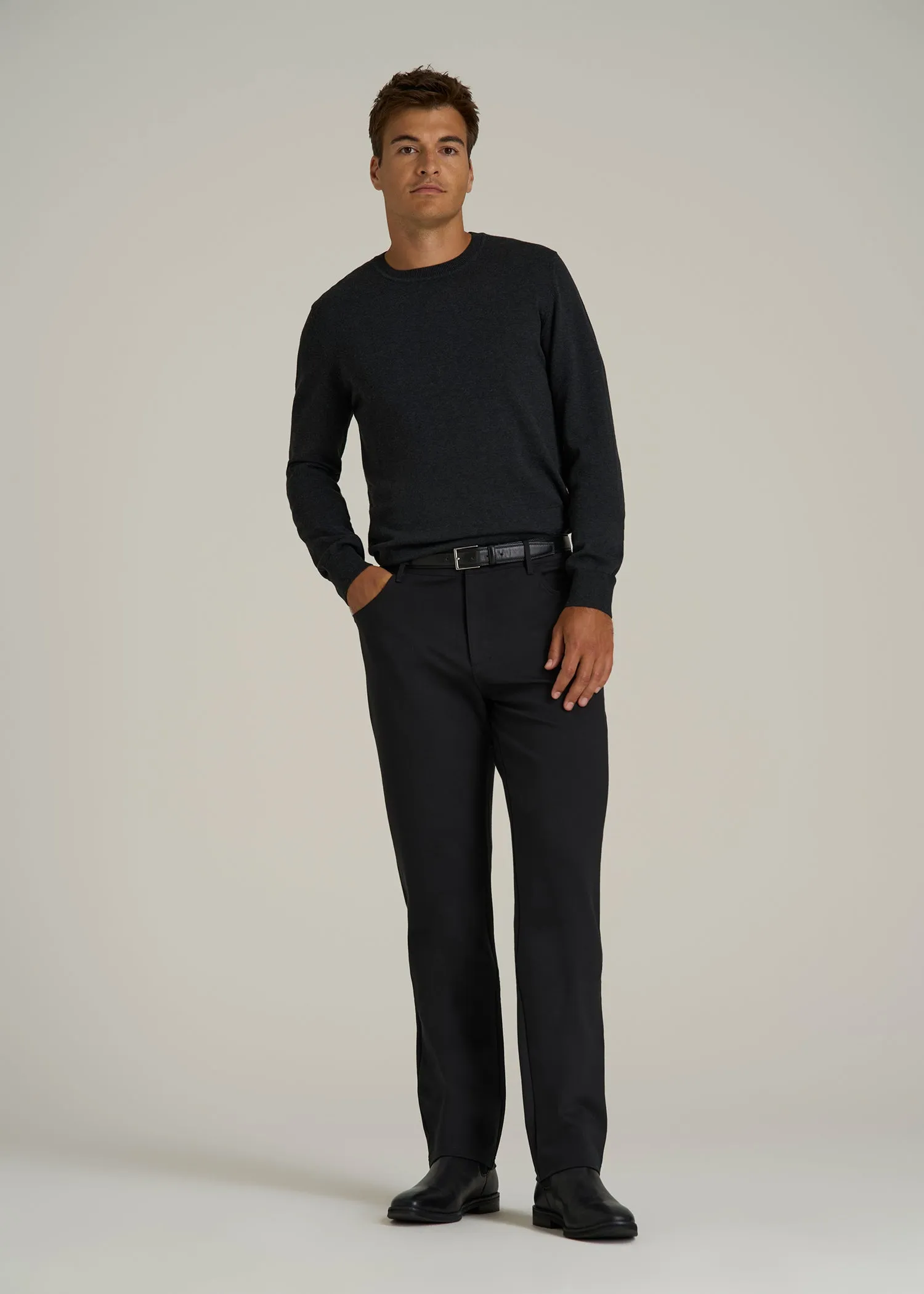 Soft Flex Ponte Pants for Tall Men in Black sold by American Tall product image thumbnail 4