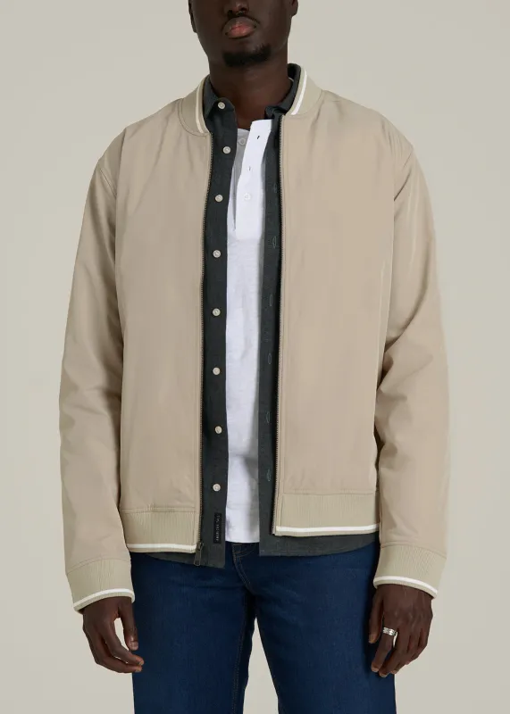 A.T. Bomber Jacket for Tall Men in Desert Khaki sold by American Tall