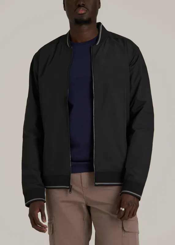 A.T. Bomber Jacket 2.0 for Tall Men in Black sold by American Tall