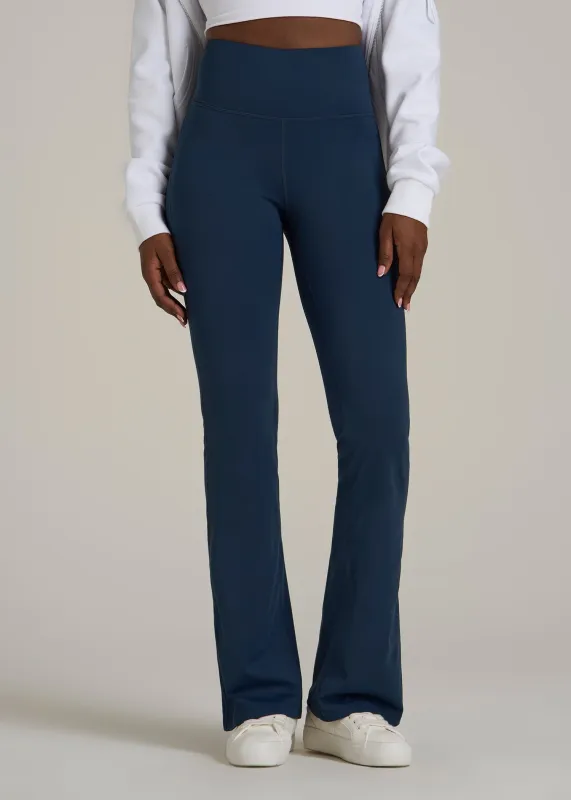 Balance Flare Yoga Pants for Tall Women in Navy Blue sold by American Tall