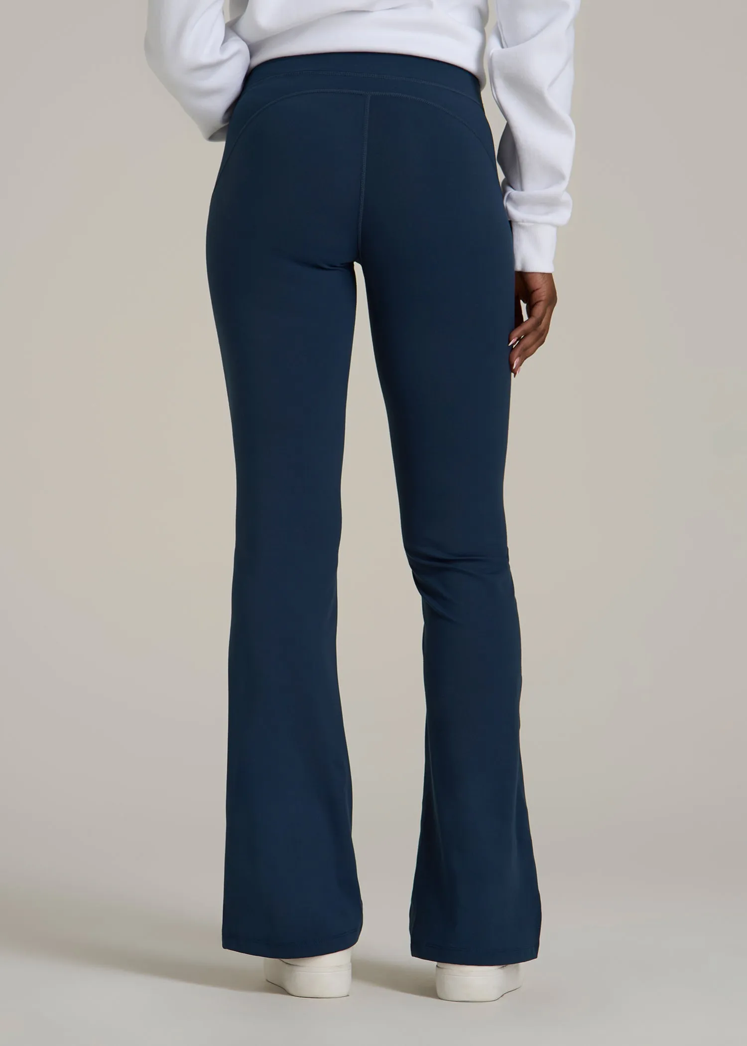 Balance Flare Yoga Pants for Tall Women in Navy Blue sold by American Tall product image thumbnail 5