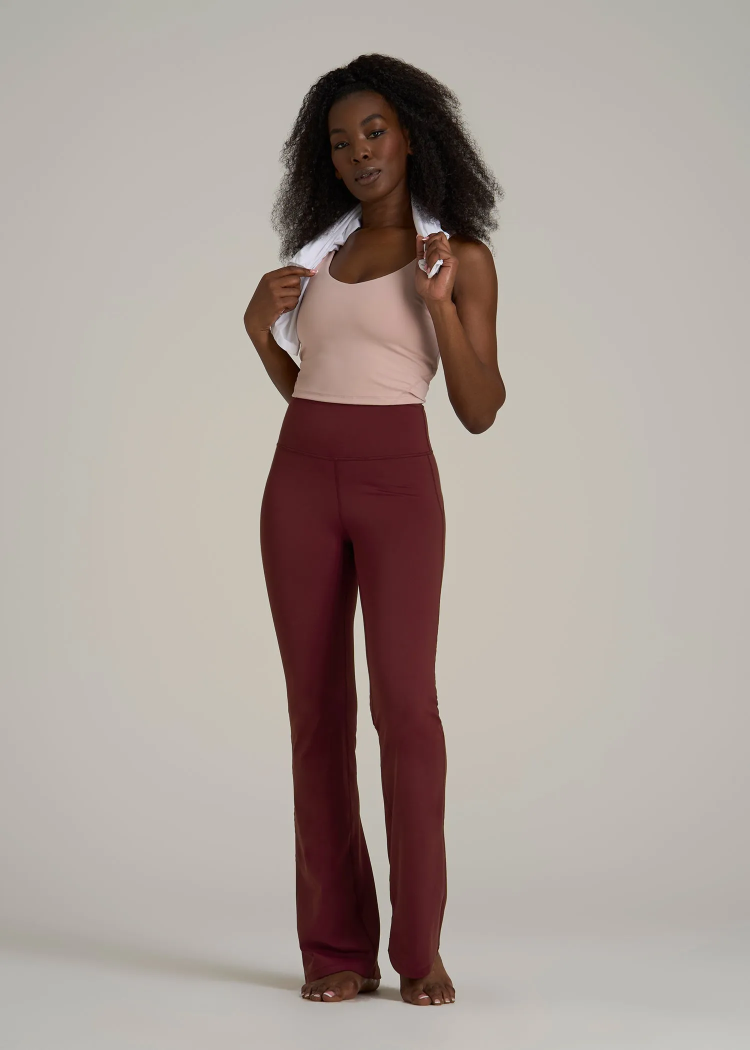 Balance Flare Yoga Pants for Tall Women in Tawny Port sold by American Tall product image thumbnail 4
