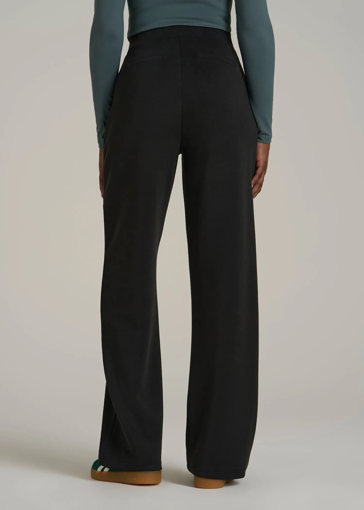 Soft Motion Pleated Wide Leg Pant for Tall Women in Black sold by American Tall product image thumbnail 5