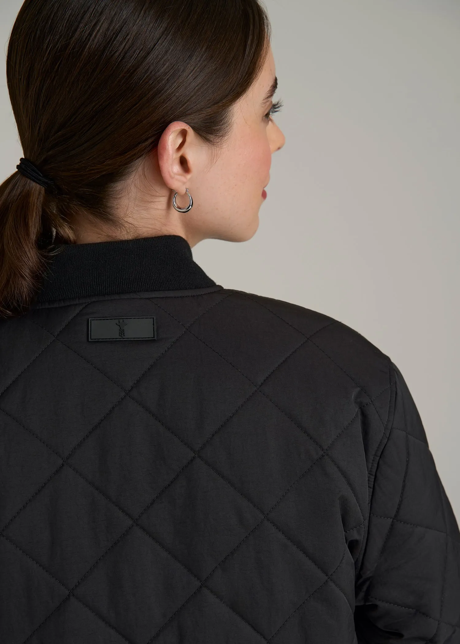 Quilted Jacket for Tall Women in Black sold by American Tall product image thumbnail 2