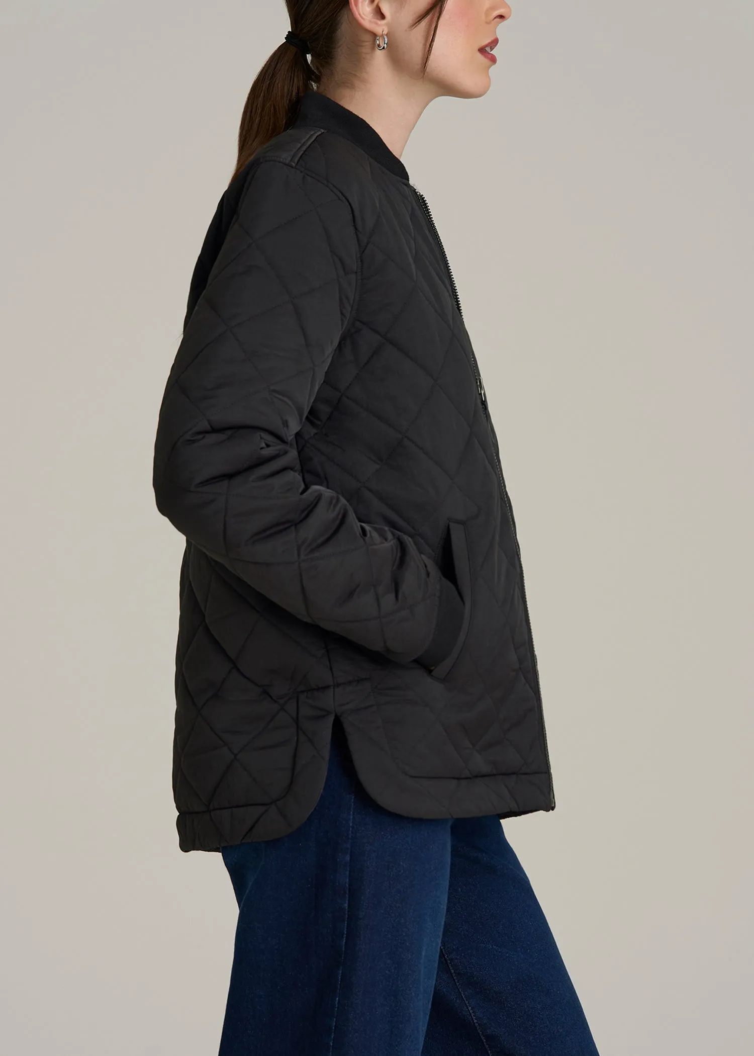 Quilted Jacket for Tall Women in Black sold by American Tall product image thumbnail 3