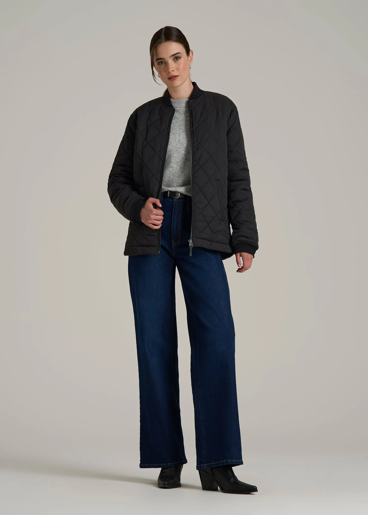 Quilted Jacket for Tall Women in Black sold by American Tall product image thumbnail 4