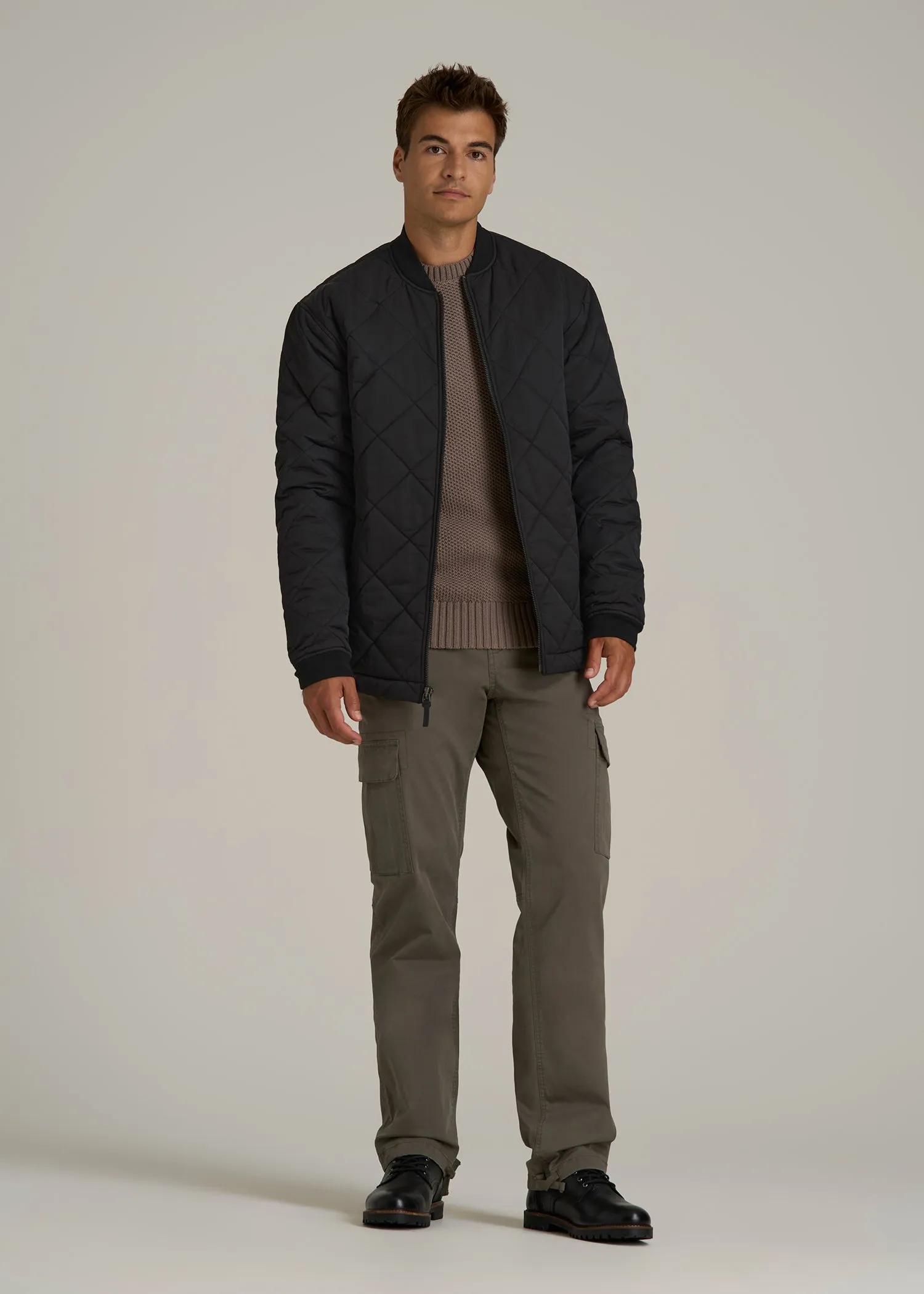 Quilted Jacket for Tall Men in Black sold by American Tall product image thumbnail 4
