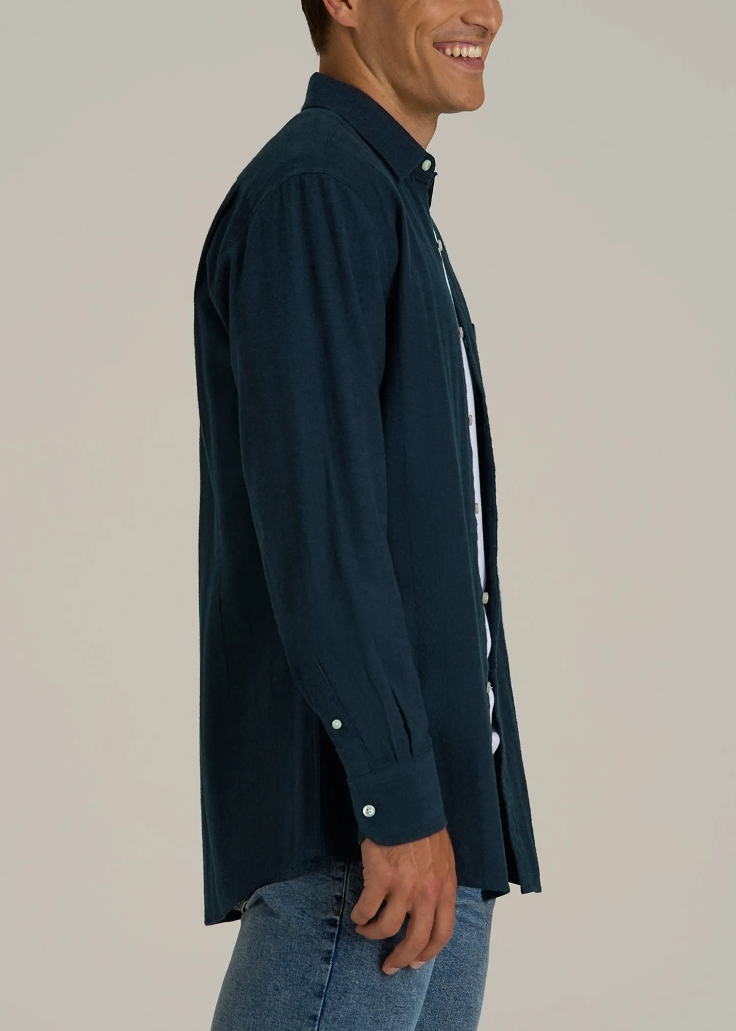 Nelson Flannel Shirt for Tall Men in Blue Chevron sold by American Tall product image thumbnail 3