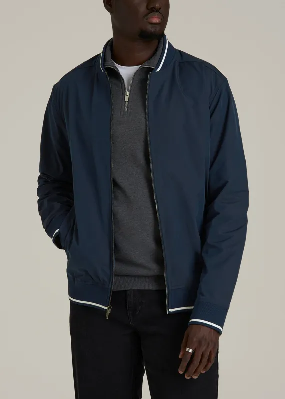 A.T. Bomber Jacket for Tall Men in Navy sold by American Tall