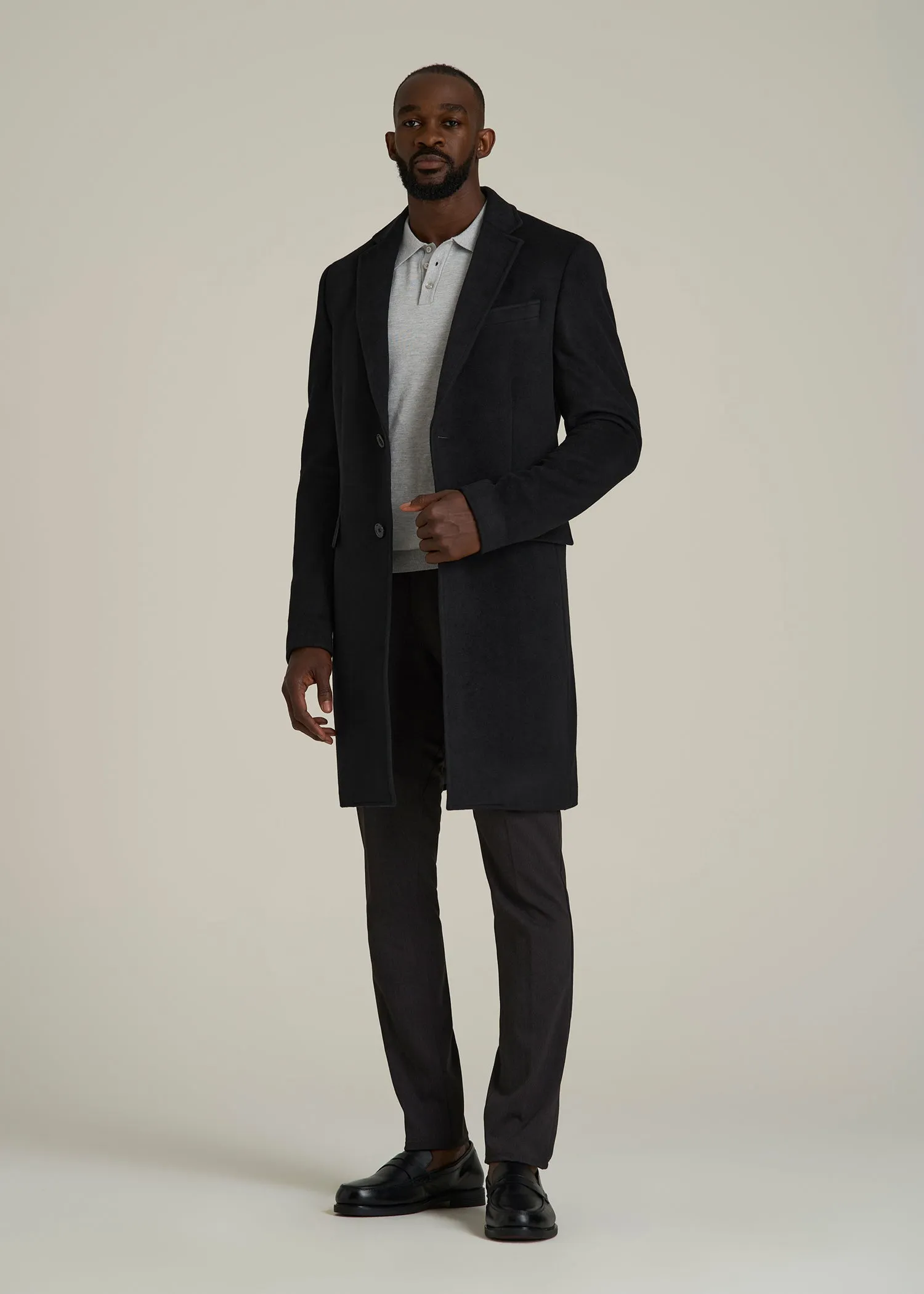 Wool Coat for Tall Men in Black sold by American Tall product image thumbnail 4